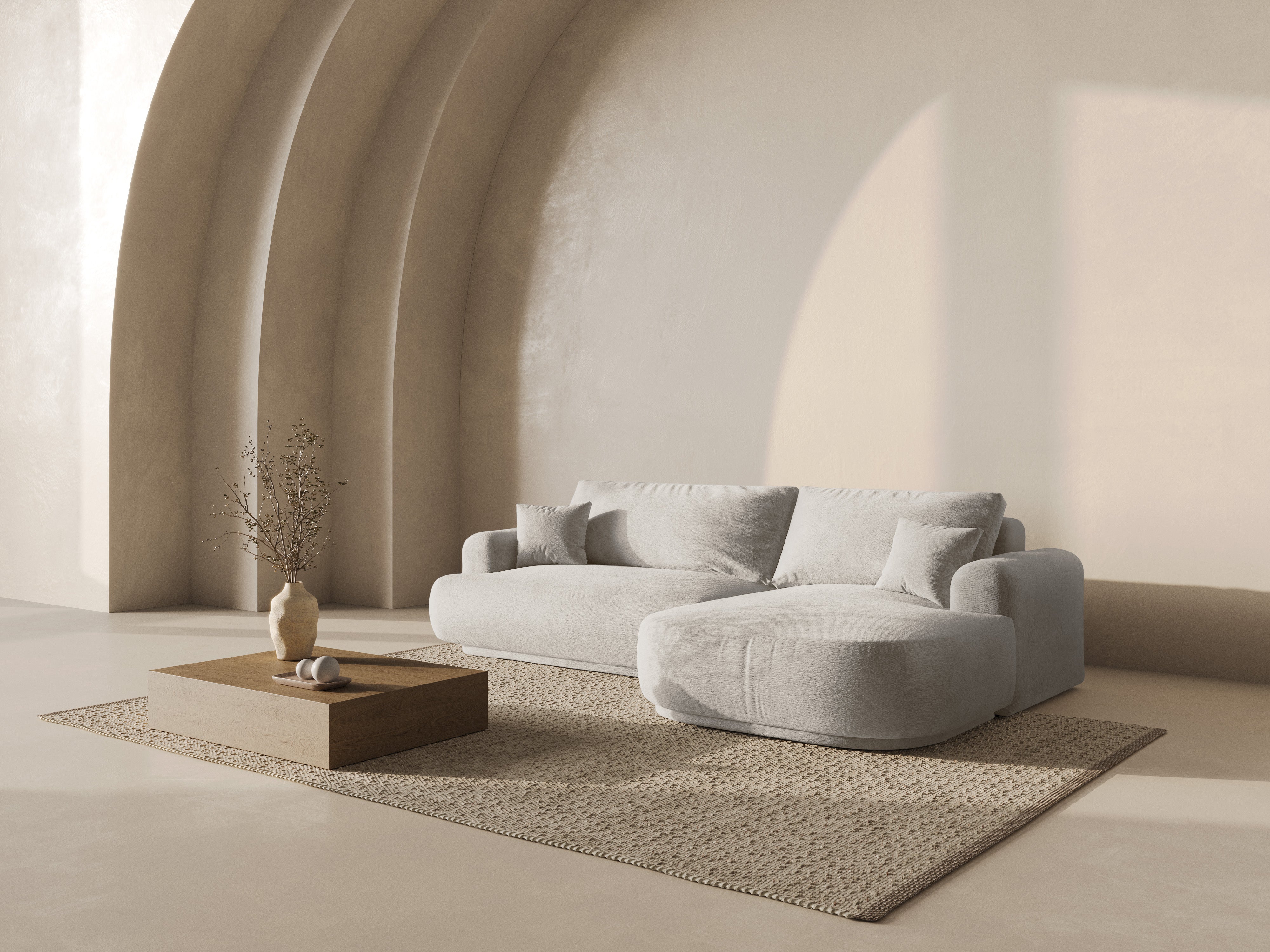 Kutna garnitura Ella 271x174cm, Materijal: Strukturirana tkanina