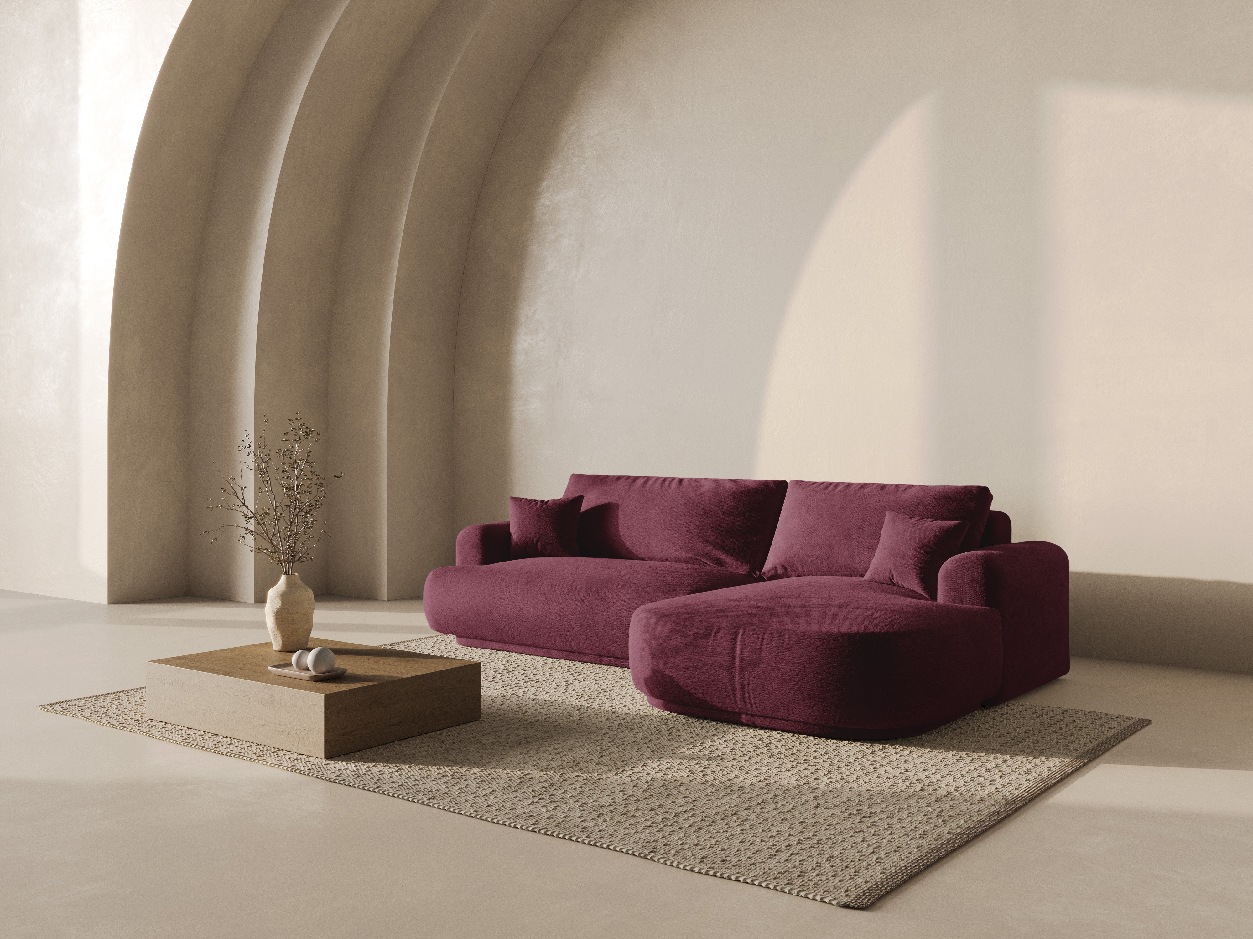 Kutna garnitura Ella 271x174cm, Materijal: Strukturirana tkanina