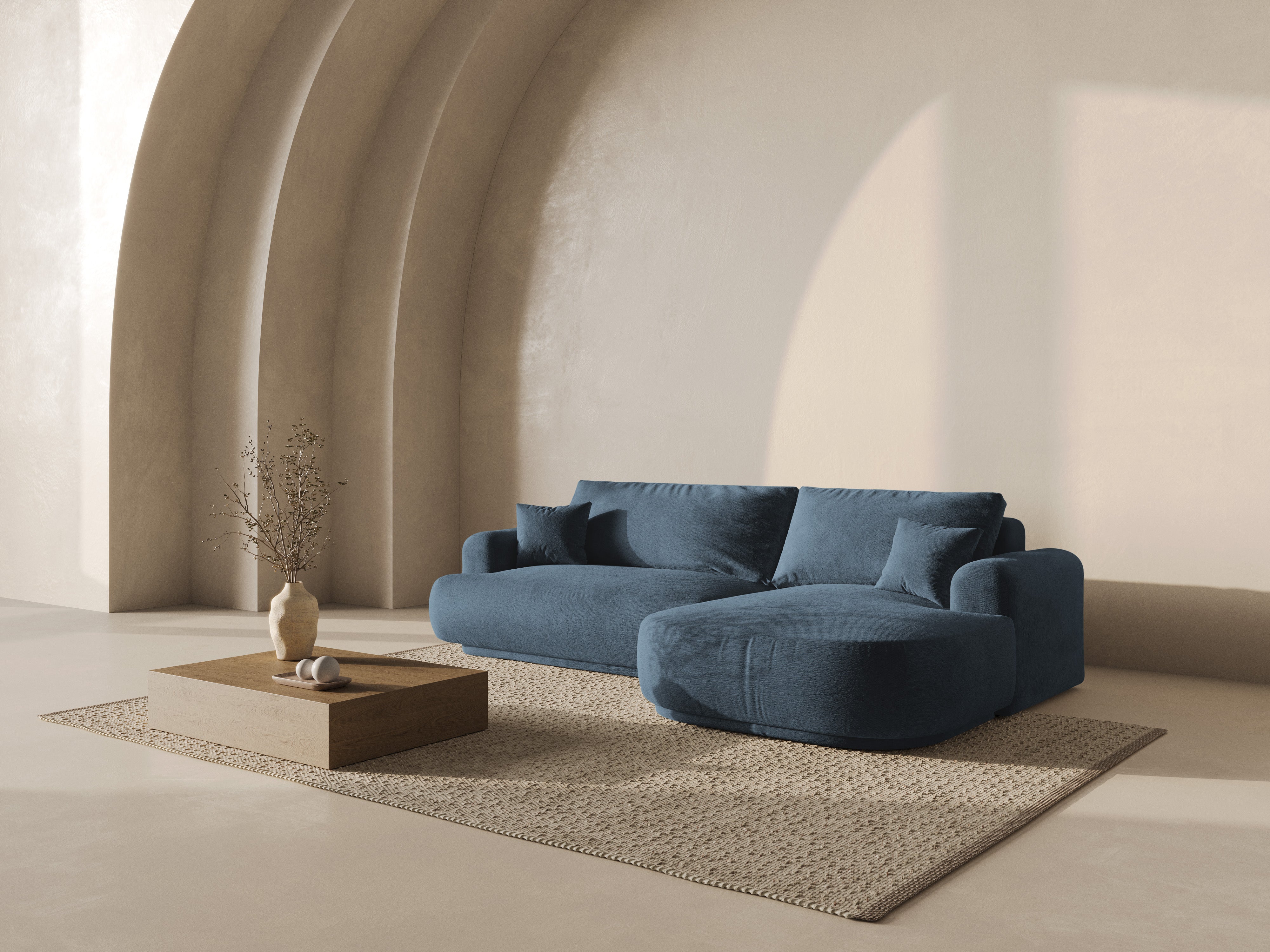 Kutna garnitura Ella 271x174cm, Materijal: Strukturirana tkanina