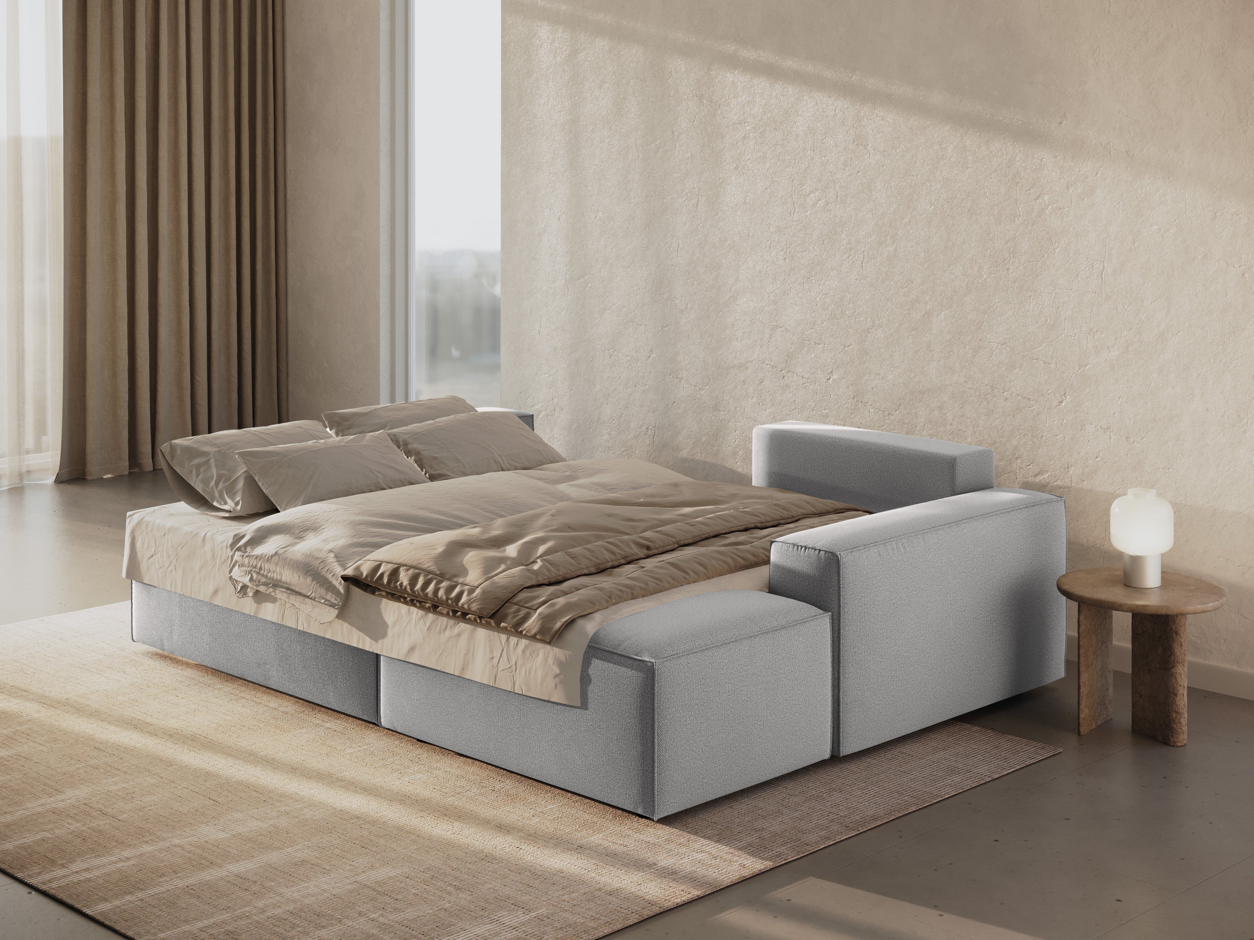 Kutna Garnitura Na Razvlačenje Jodie 246x151cm, Materijal: Strukturirana tkanina