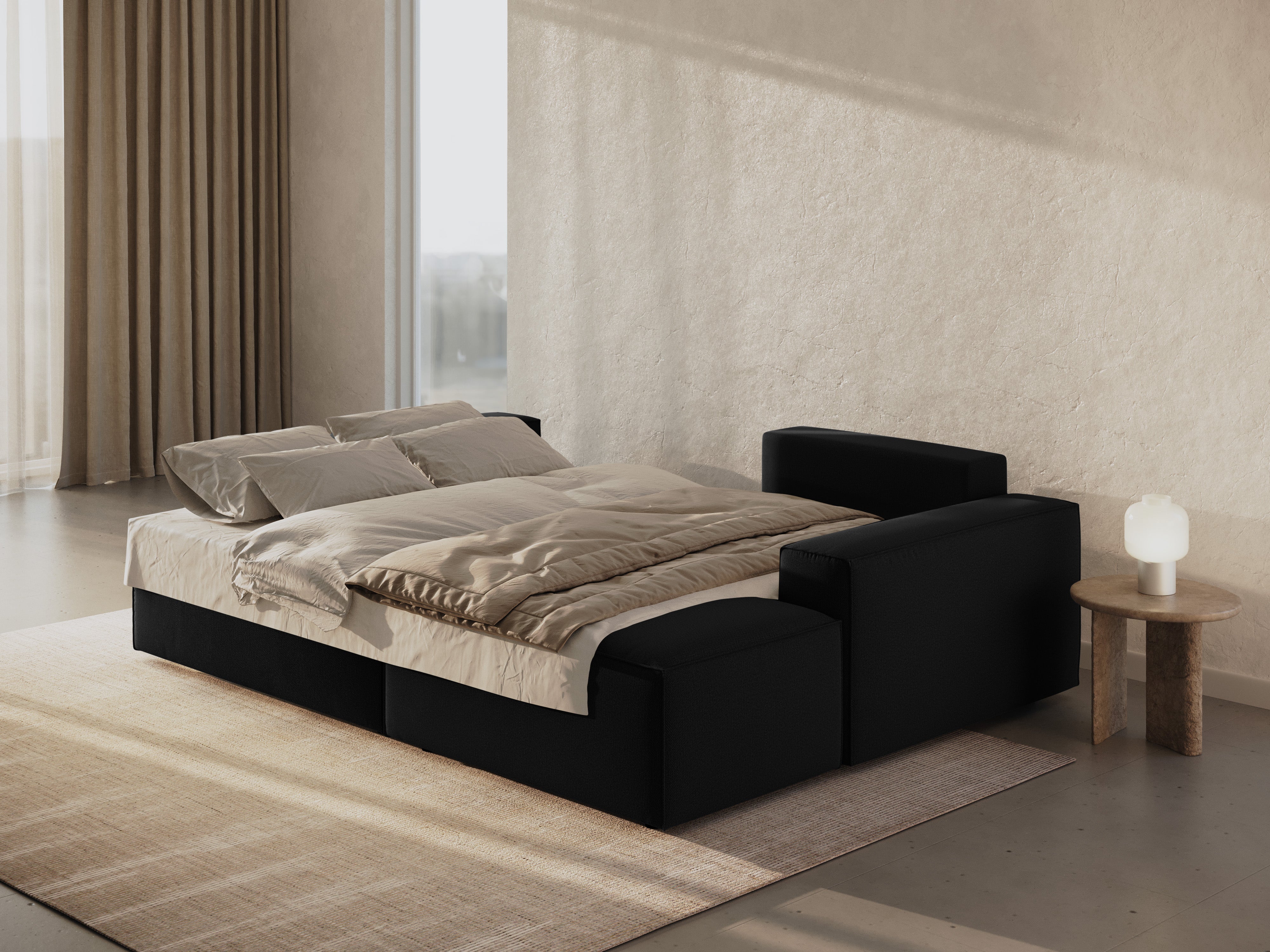 Kutna Garnitura Na Razvlačenje Jodie 246x151cm, Materijal: Strukturirana tkanina