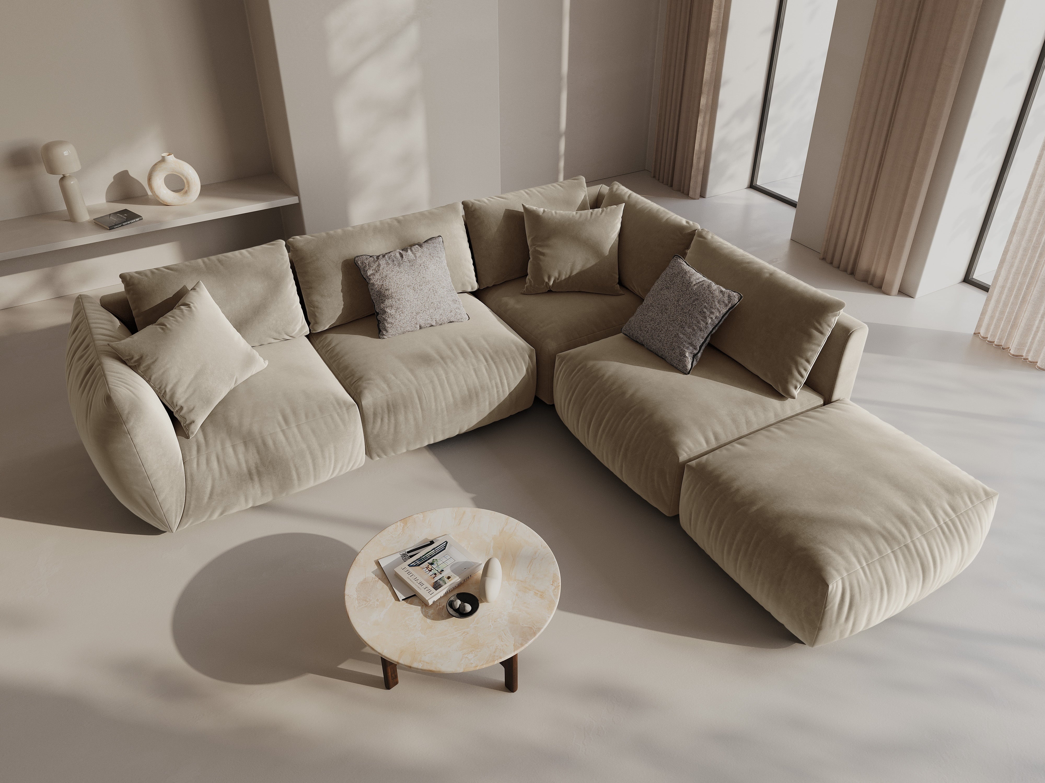 Kutna garnitura Chris 295x290cm, Materijal: Baršun