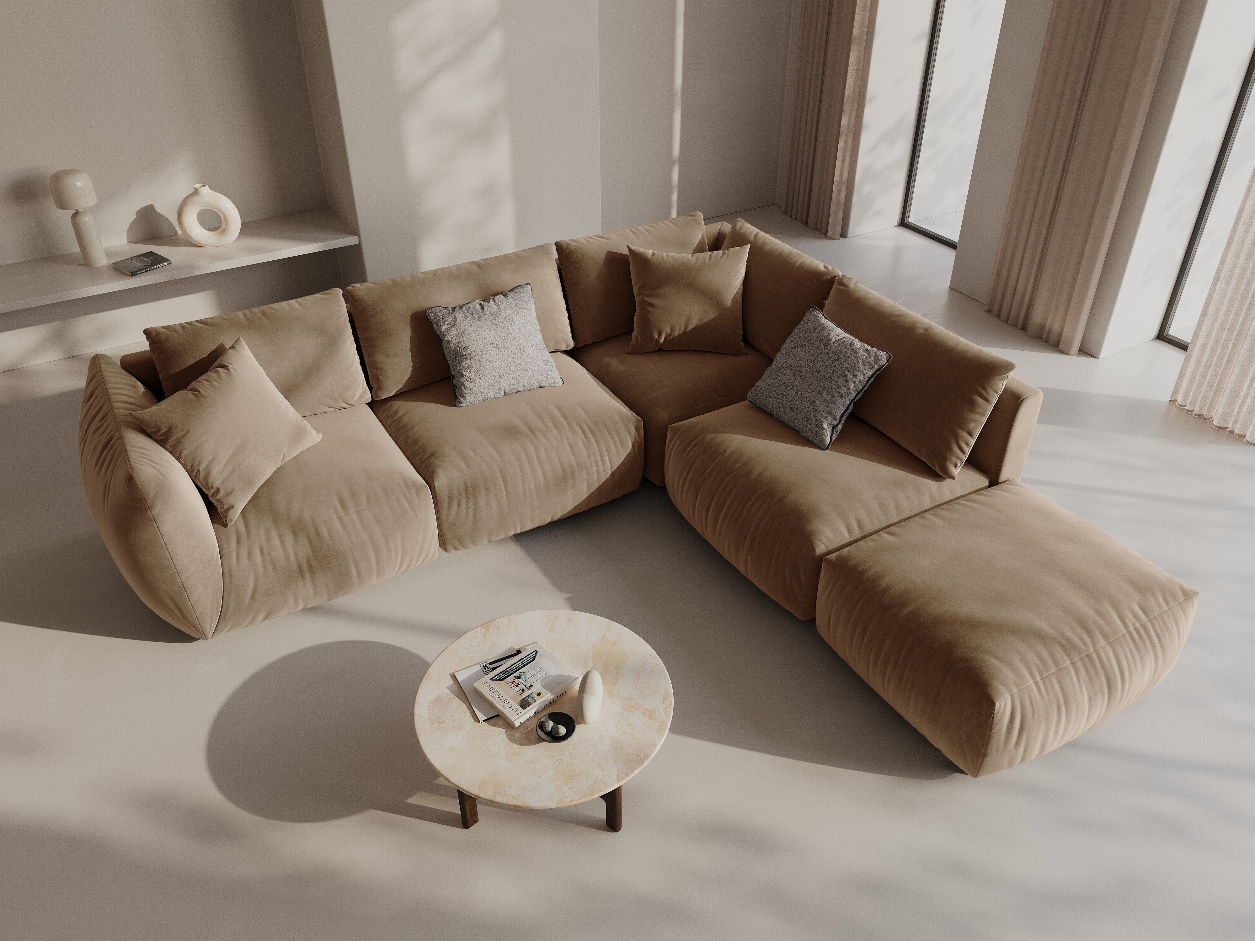 Kutna garnitura Chris 295x290cm, Materijal: Baršun