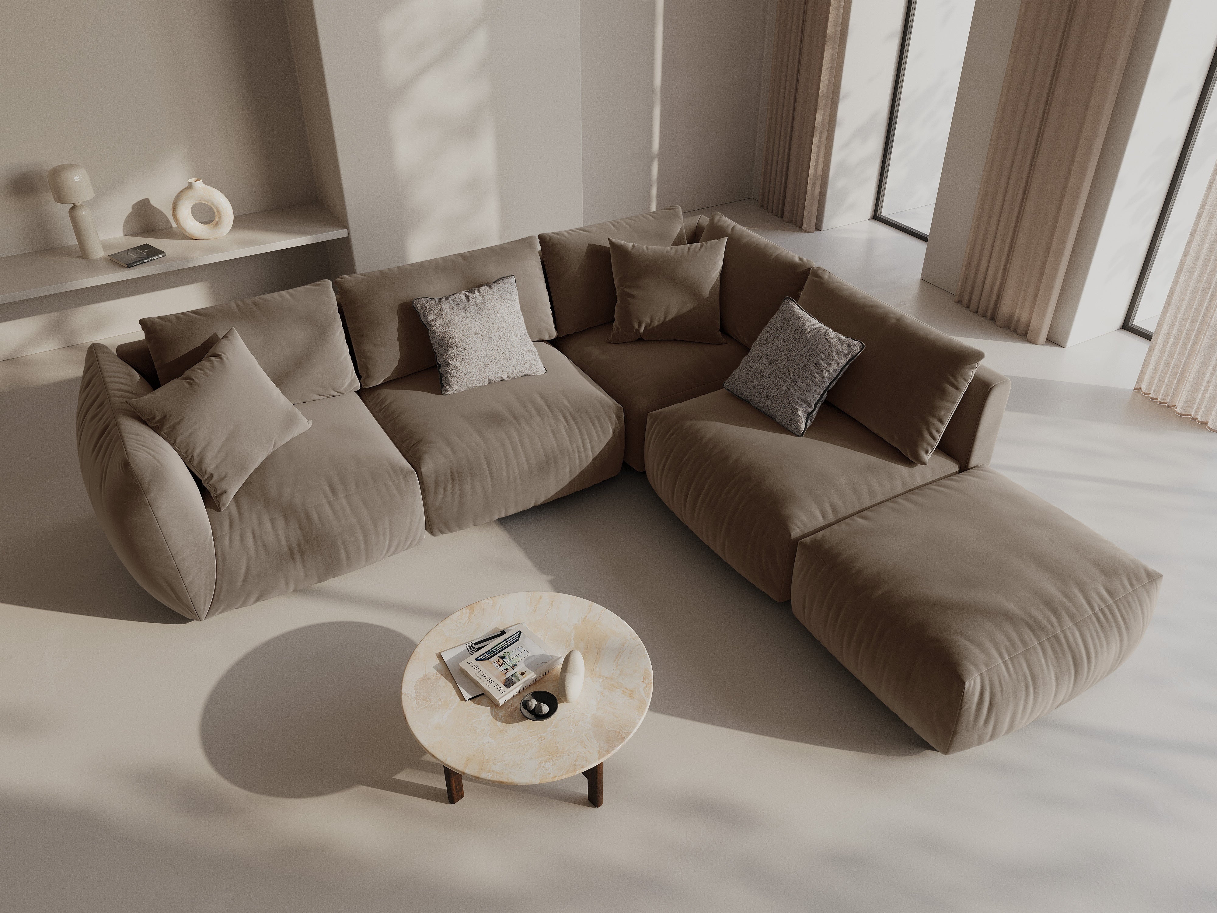 Kutna garnitura Chris 295x290cm, Materijal: Baršun