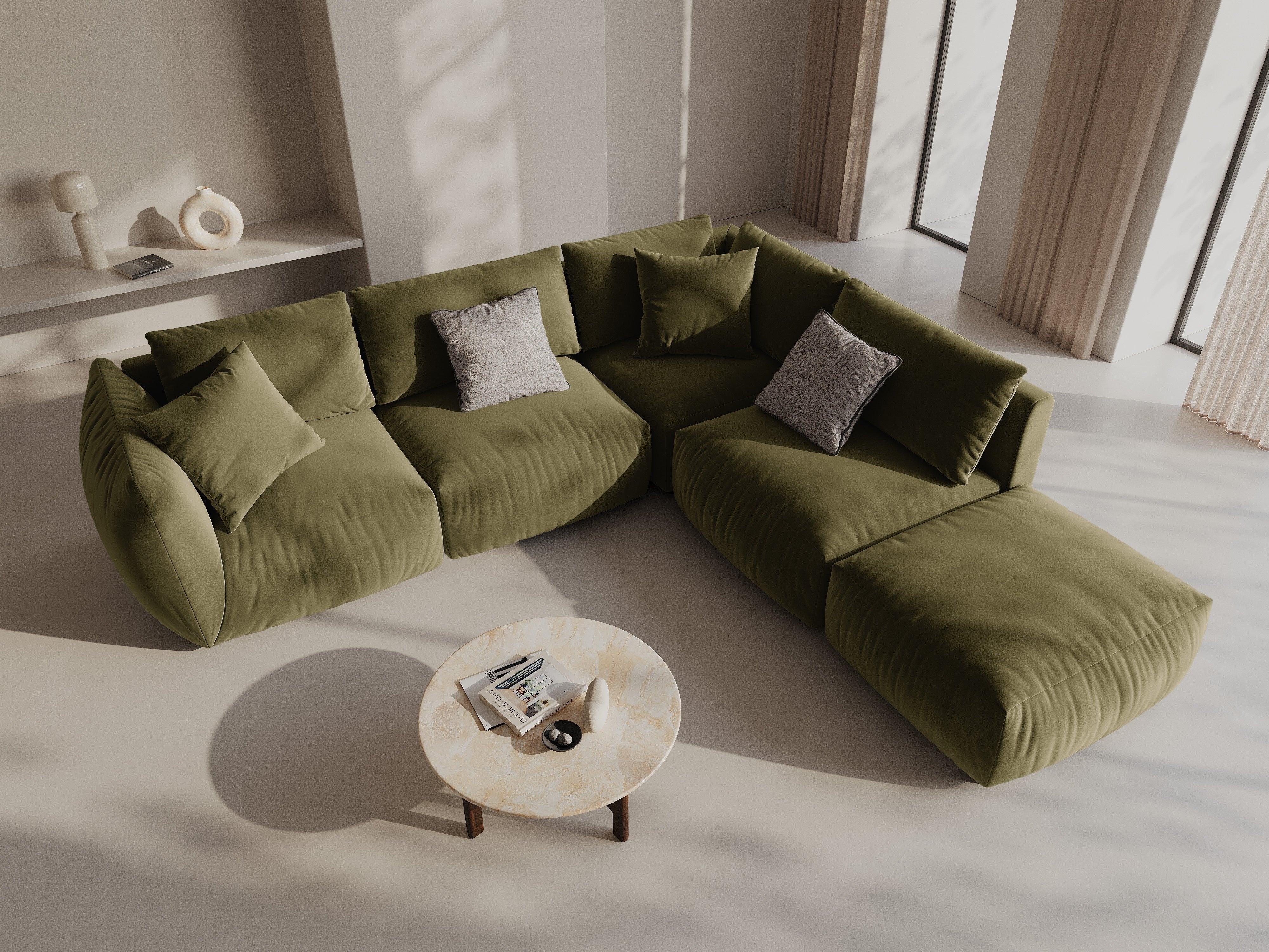 Kutna garnitura Chris 295x290cm, Materijal: Baršun