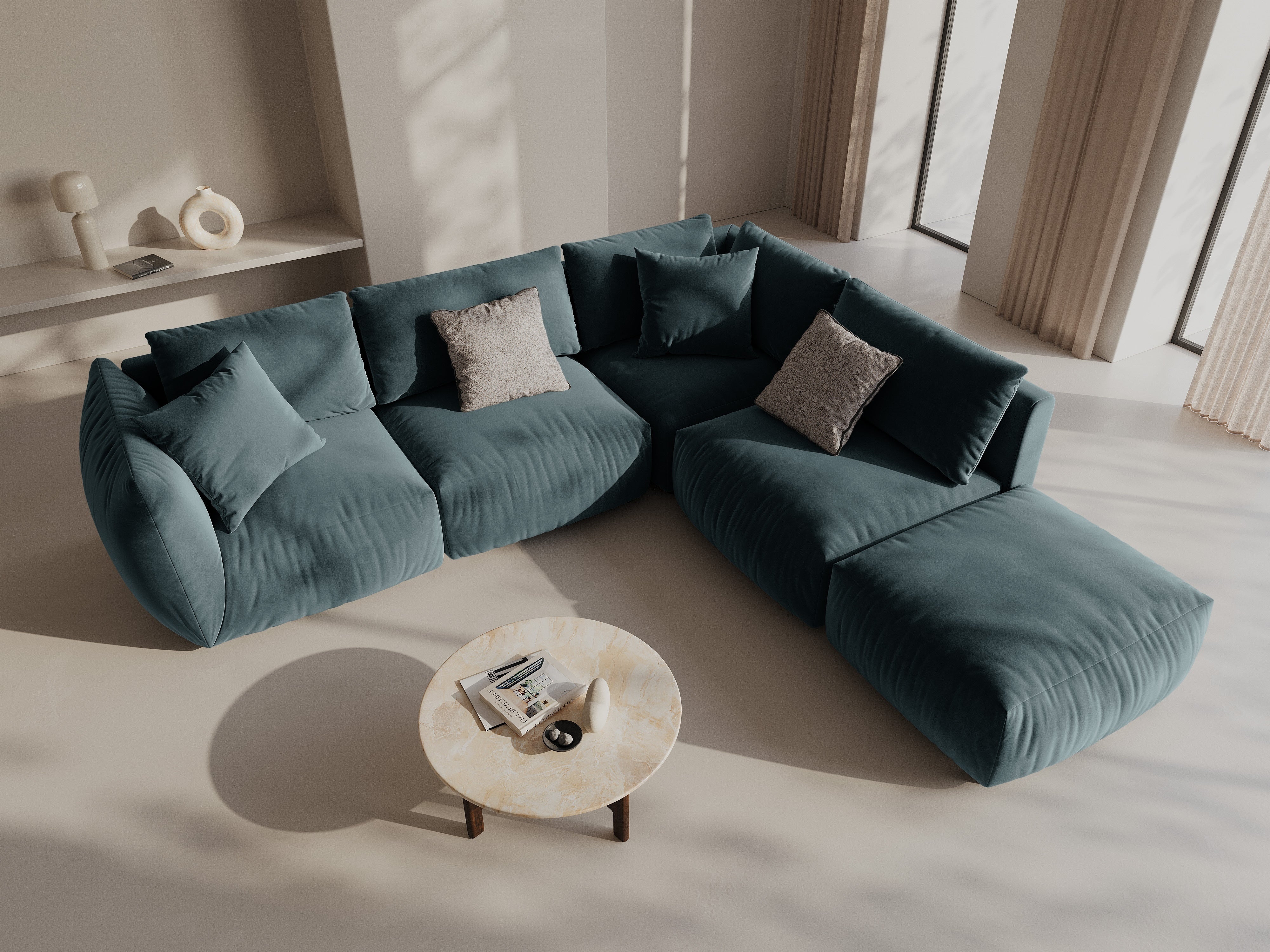 Kutna garnitura Chris 295x290cm, Materijal: Baršun