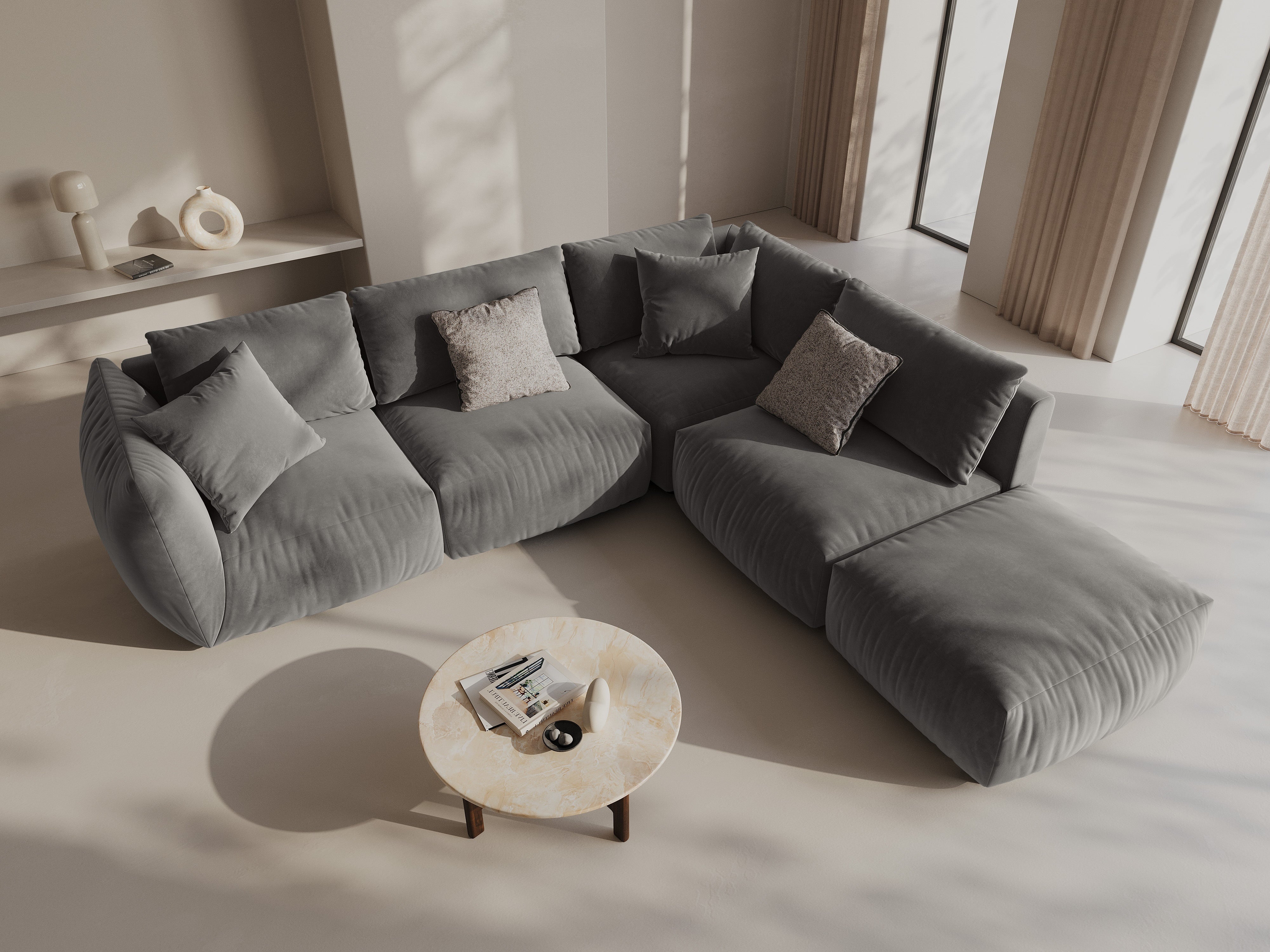 Kutna garnitura Chris 295x290cm, Materijal: Baršun