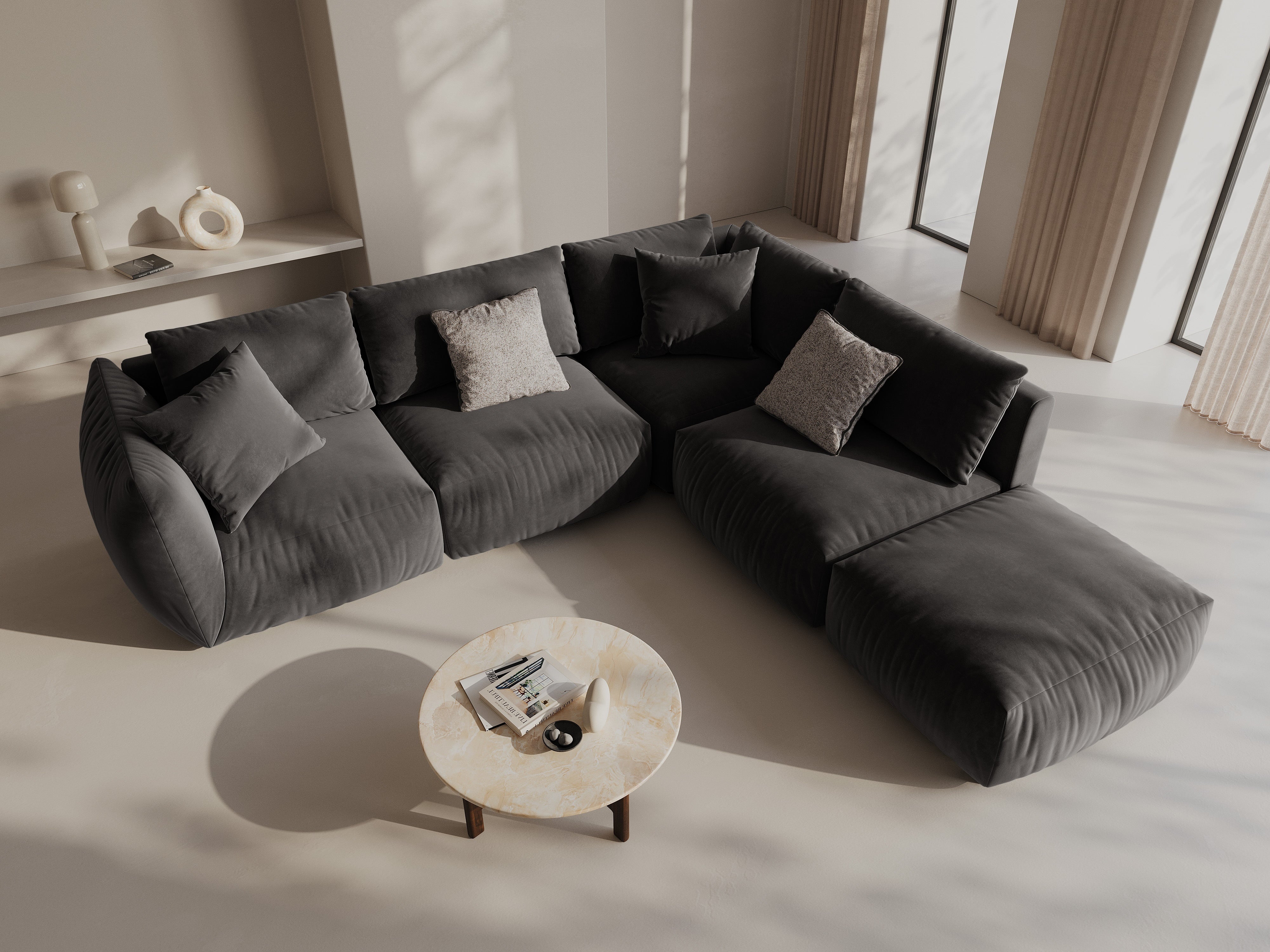 Kutna garnitura Chris 295x290cm, Materijal: Baršun