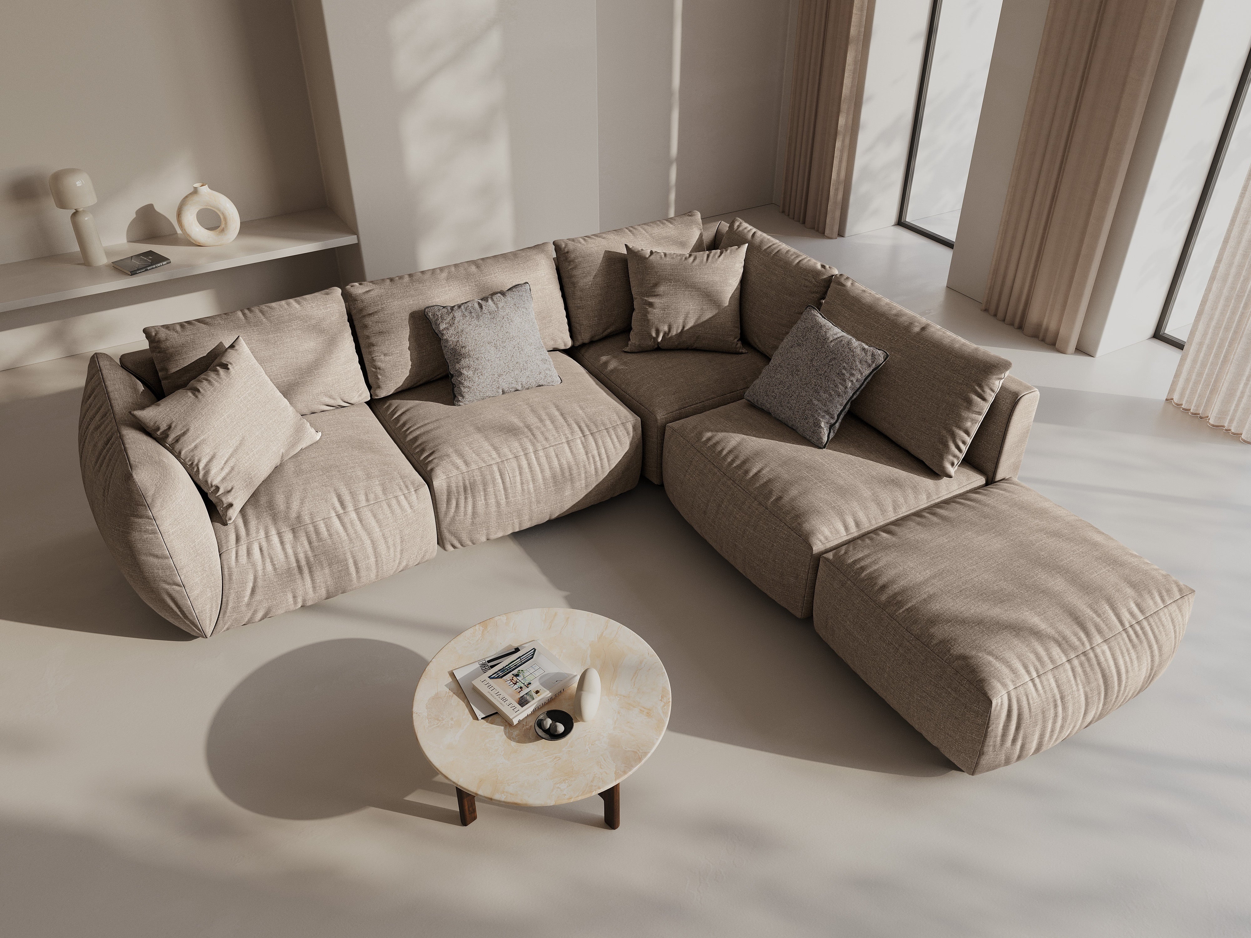 Kutna garnitura Chris 295x290cm, Materijal: Strukturirana tkanina