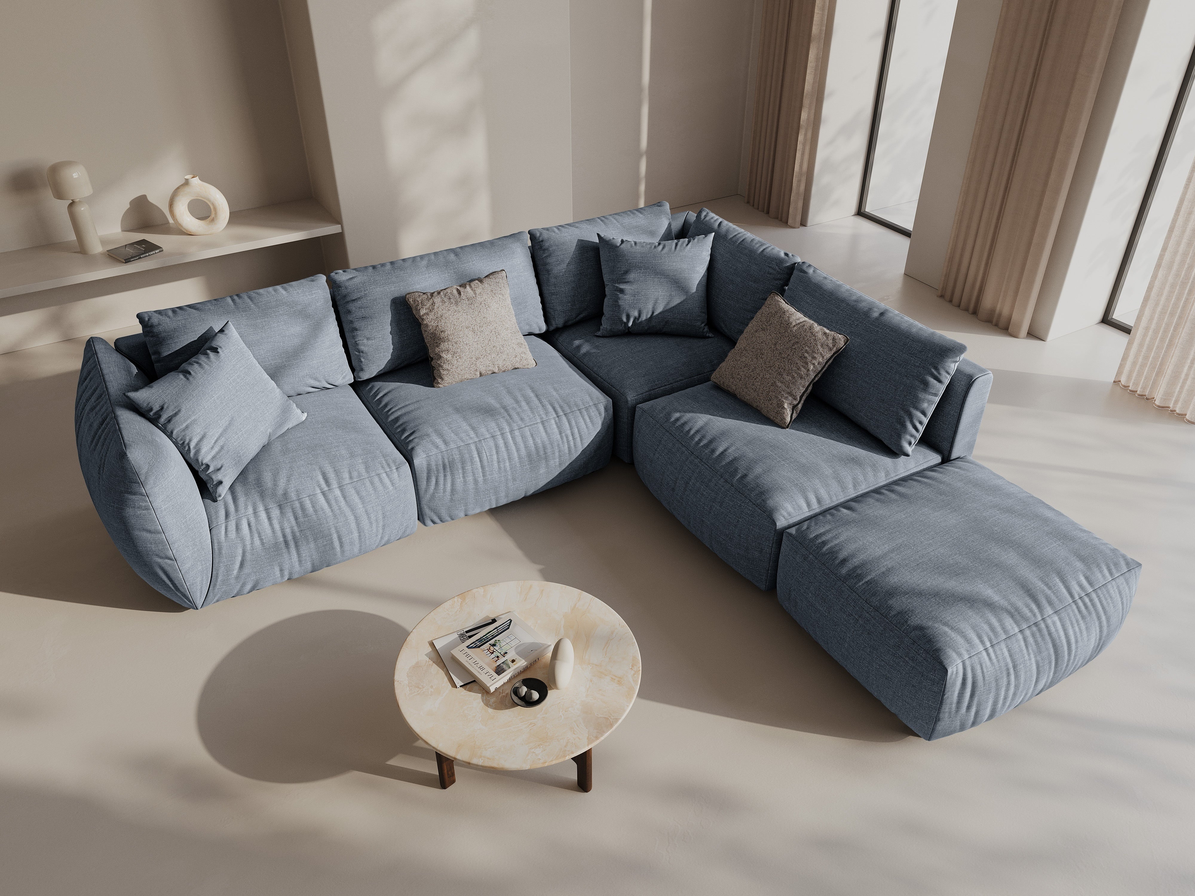 Kutna garnitura Chris 295x290cm, Materijal: Strukturirana tkanina