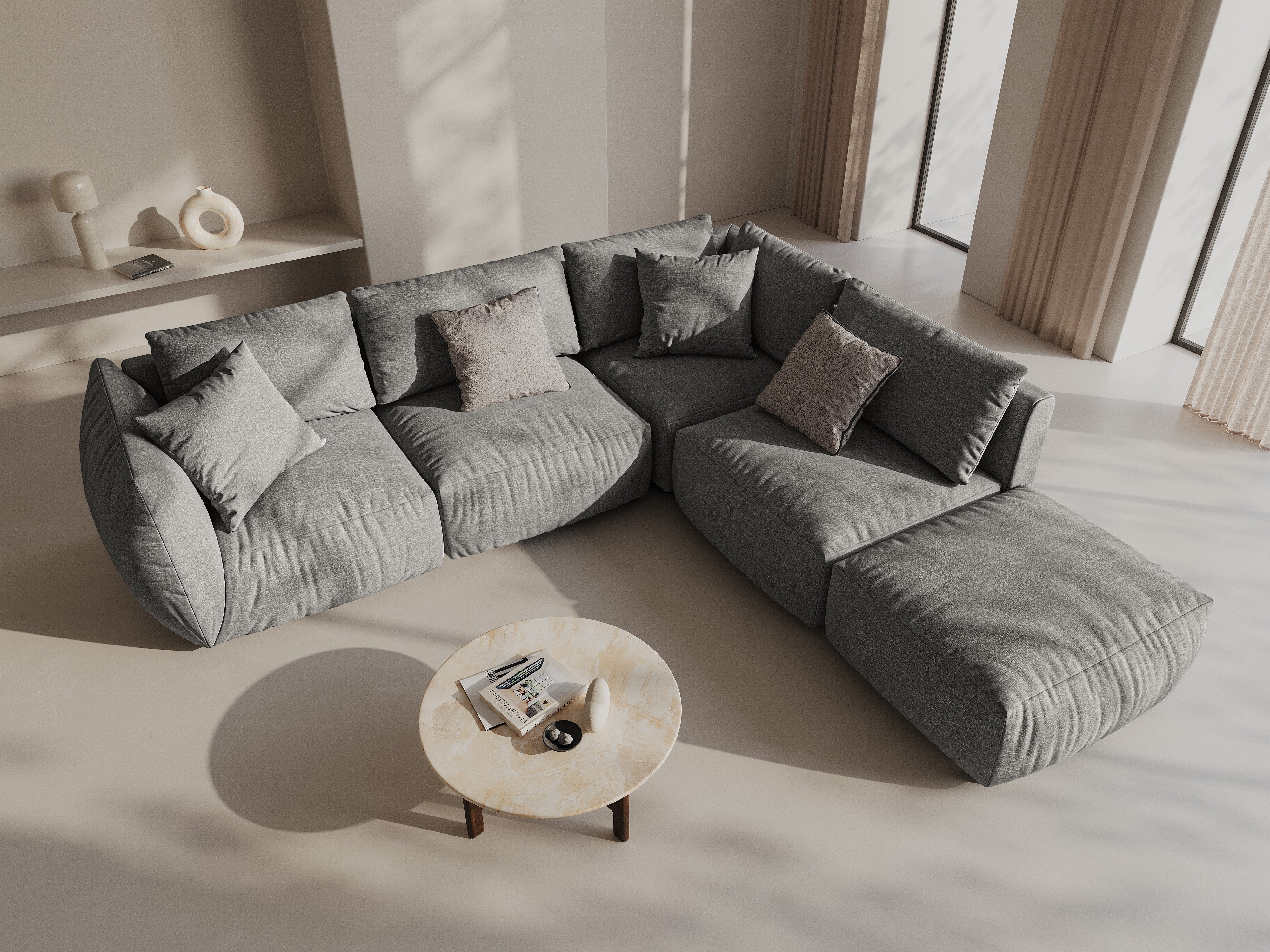 Kutna garnitura Chris 295x290cm, Materijal: Strukturirana tkanina