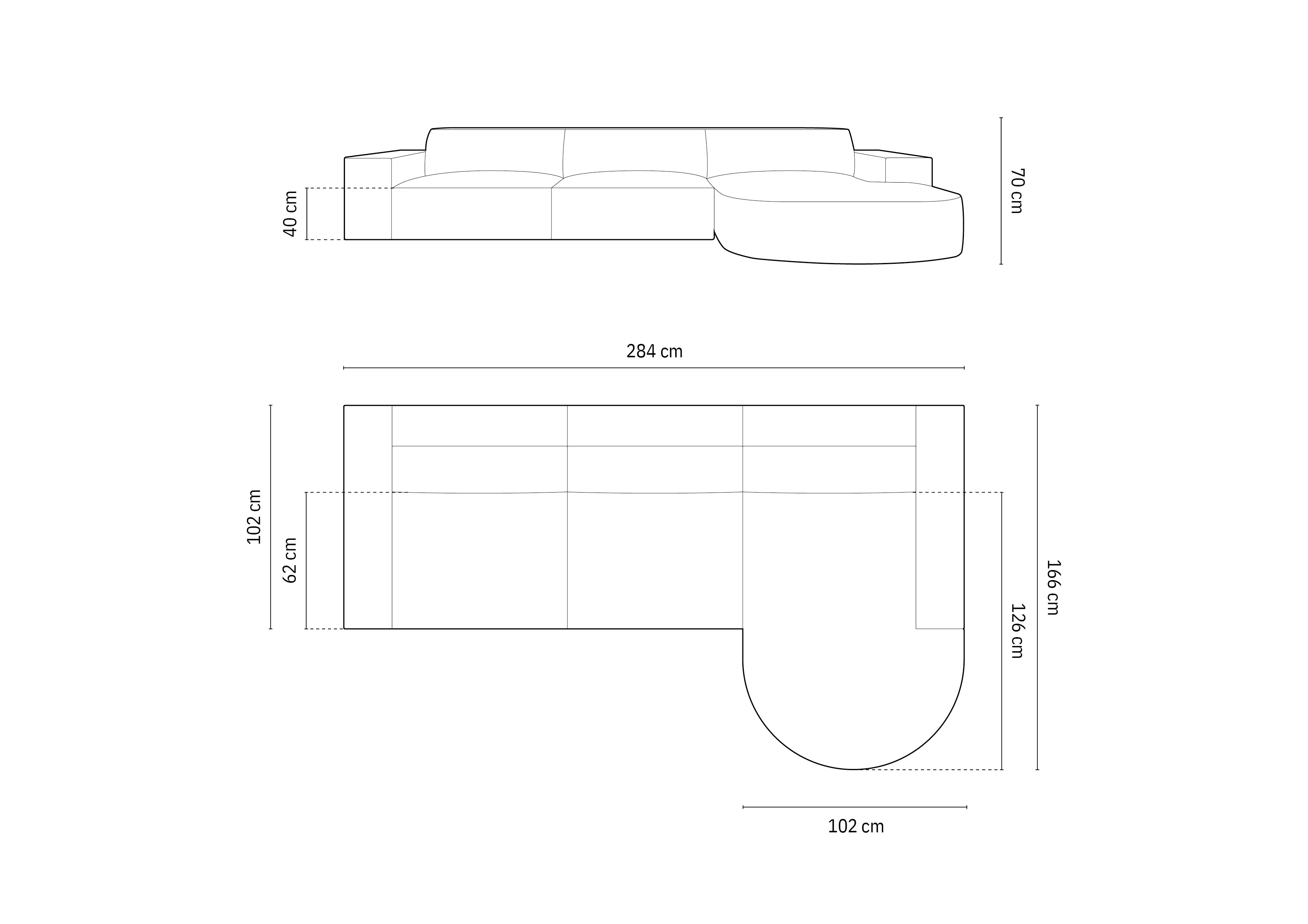 Kutna garnitura Jodie 284x166cm, Materijal: Baršun