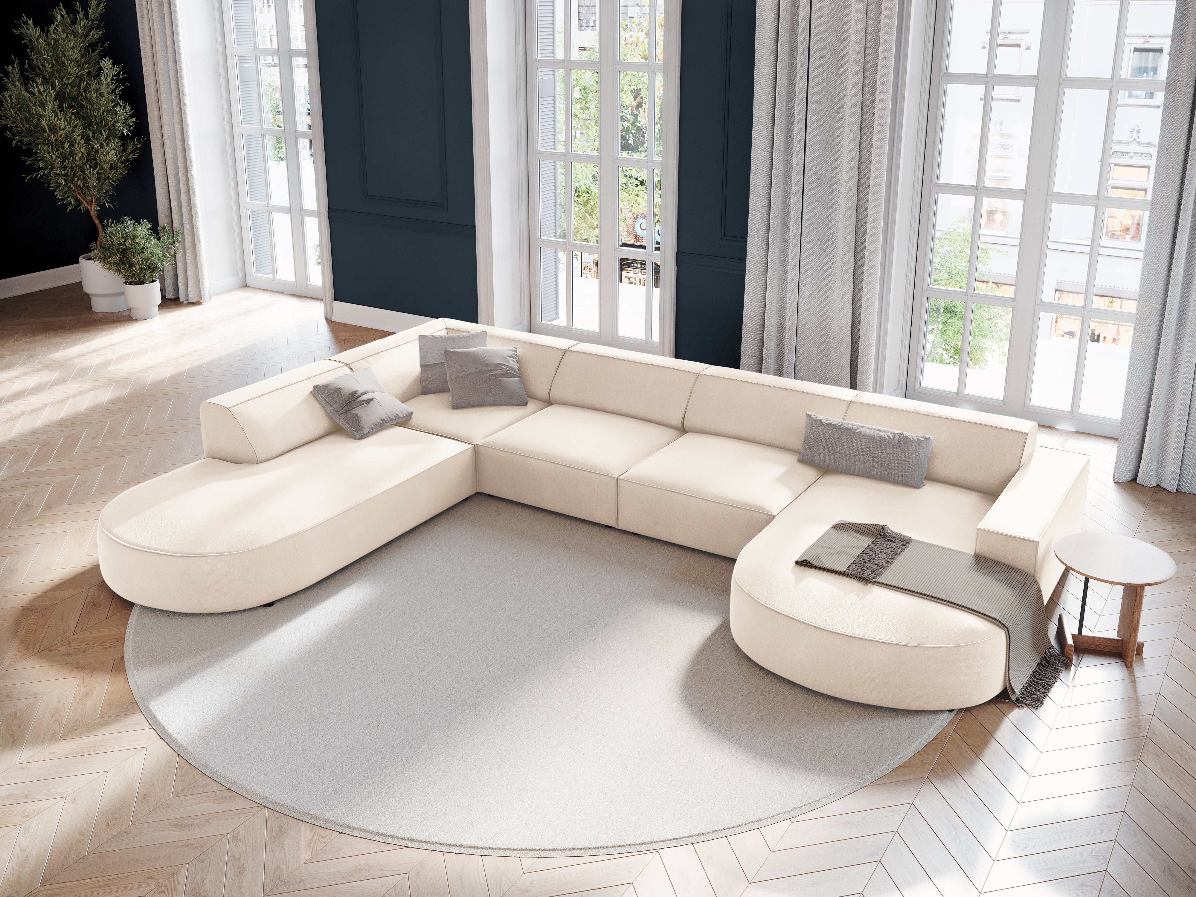 Garnitura Jodie 364x262cm, Materijal: Baršun