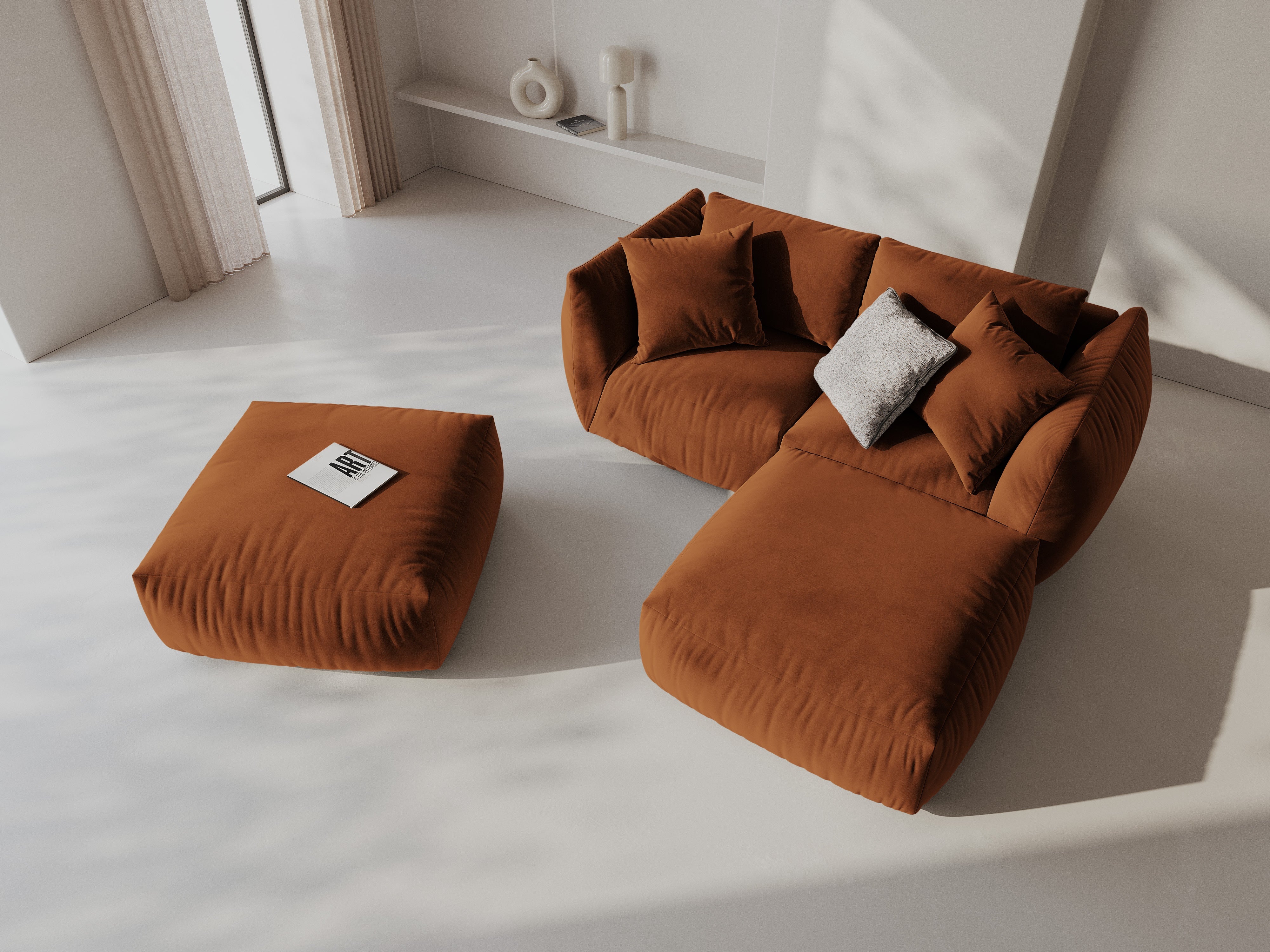 Modularna kutna garnitura Chris 220x200cm, Materijal: Baršun