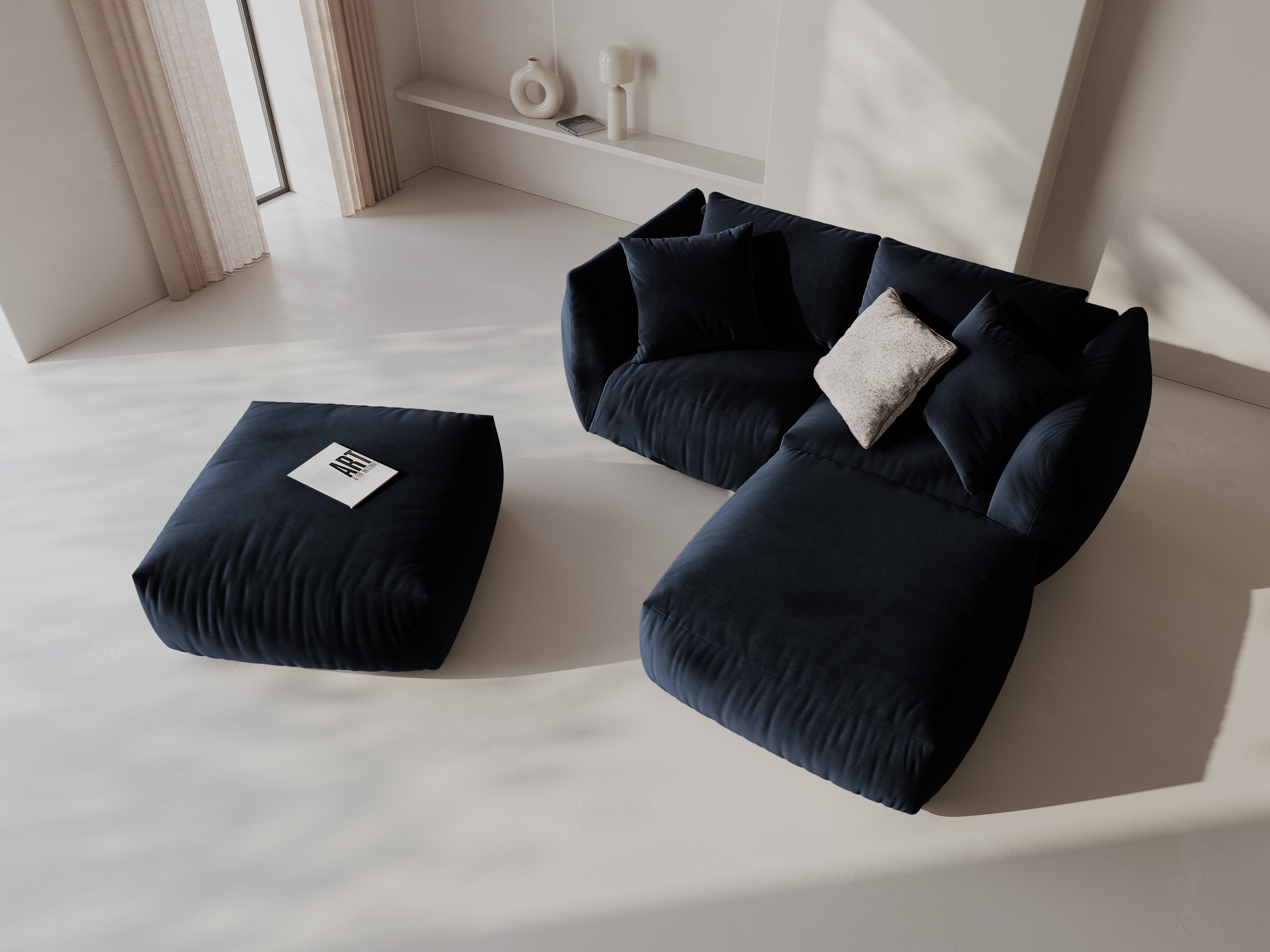 Modularna kutna garnitura Chris 220x200cm, Materijal: Baršun