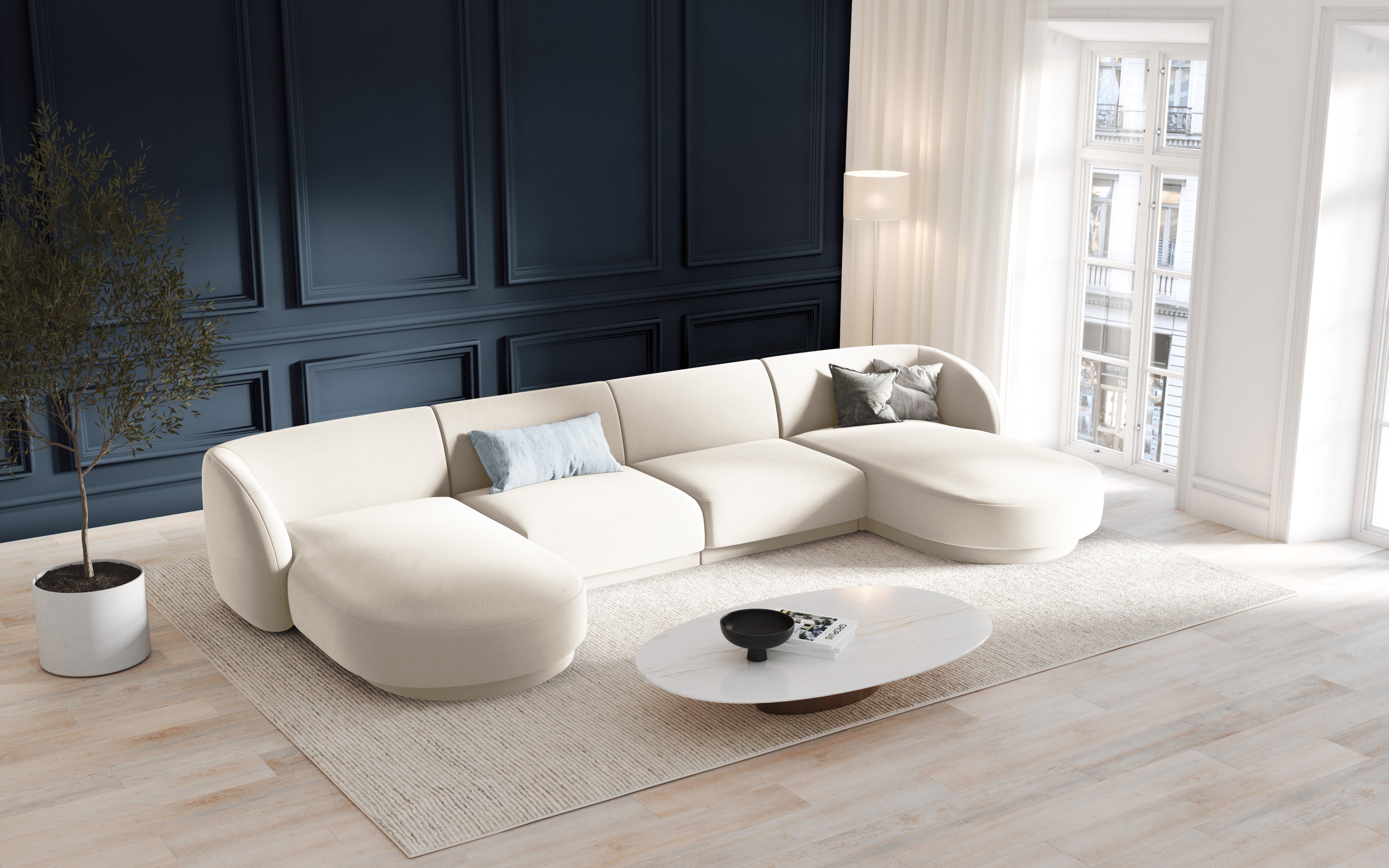 Sofa Miley Panoramic, 330x156cm, Materijal: Baršun