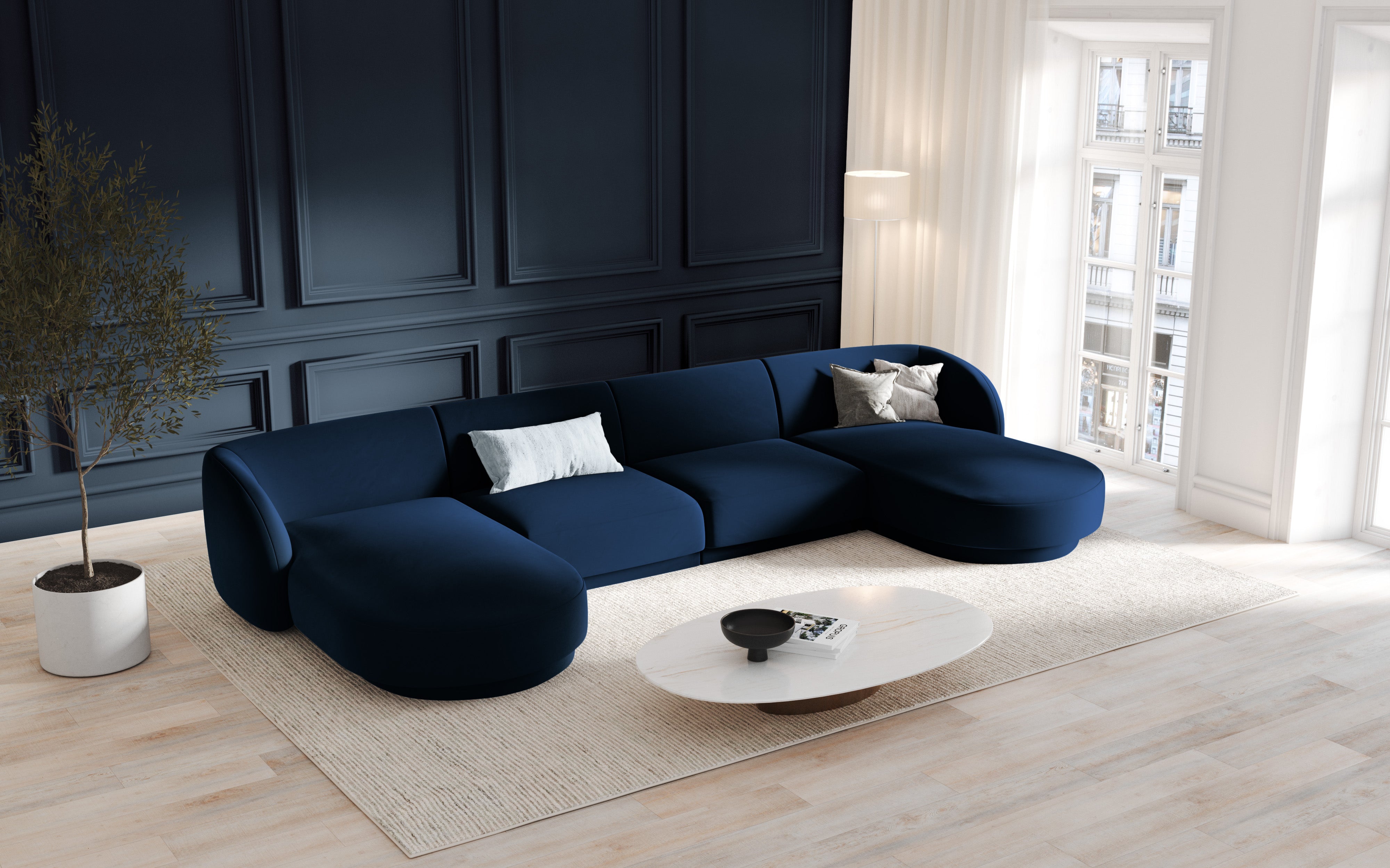 Sofa Miley Panoramic, 330x156cm, Materijal: Baršun