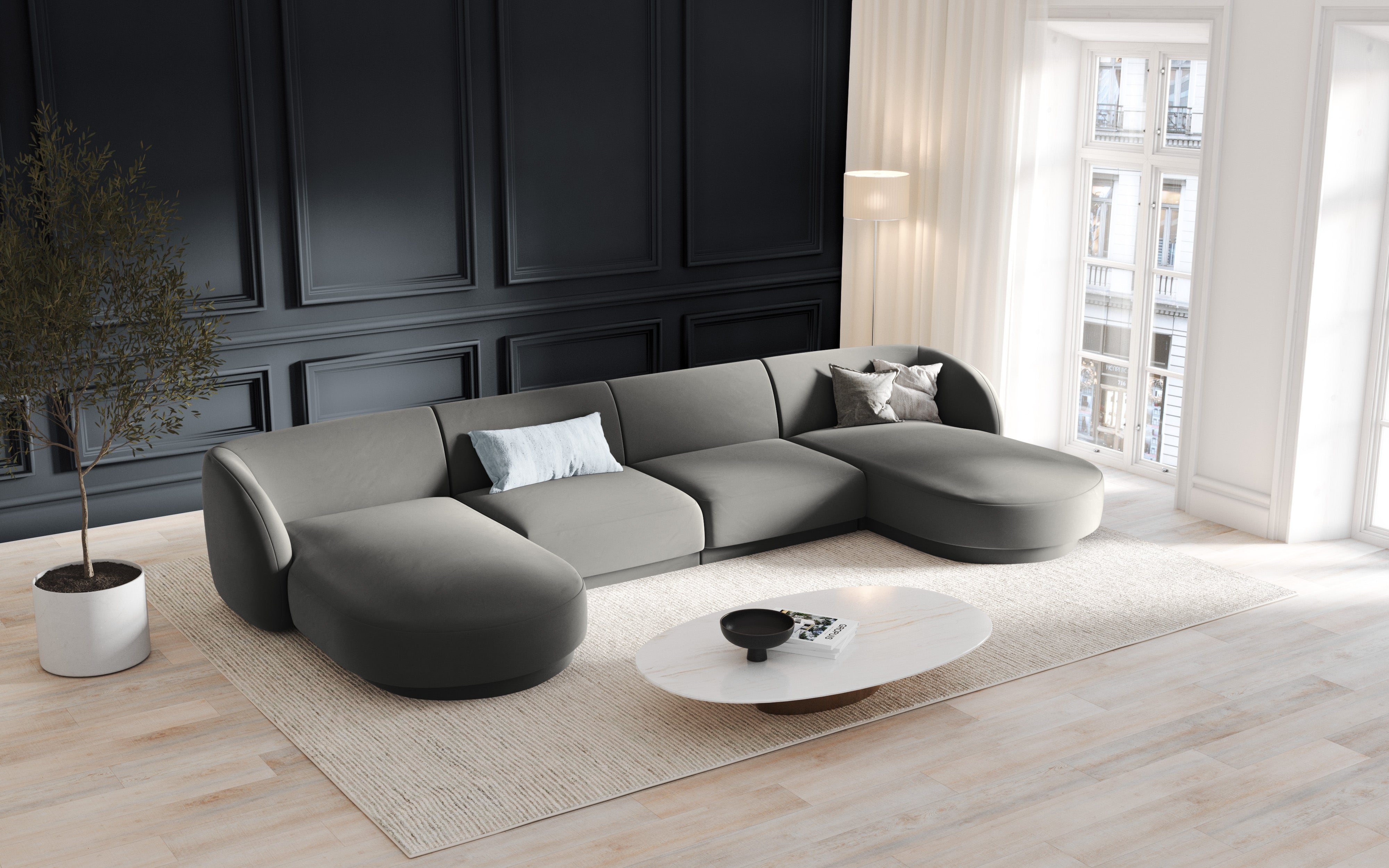 Sofa Miley Panoramic, 330x156cm, Materijal: Baršun