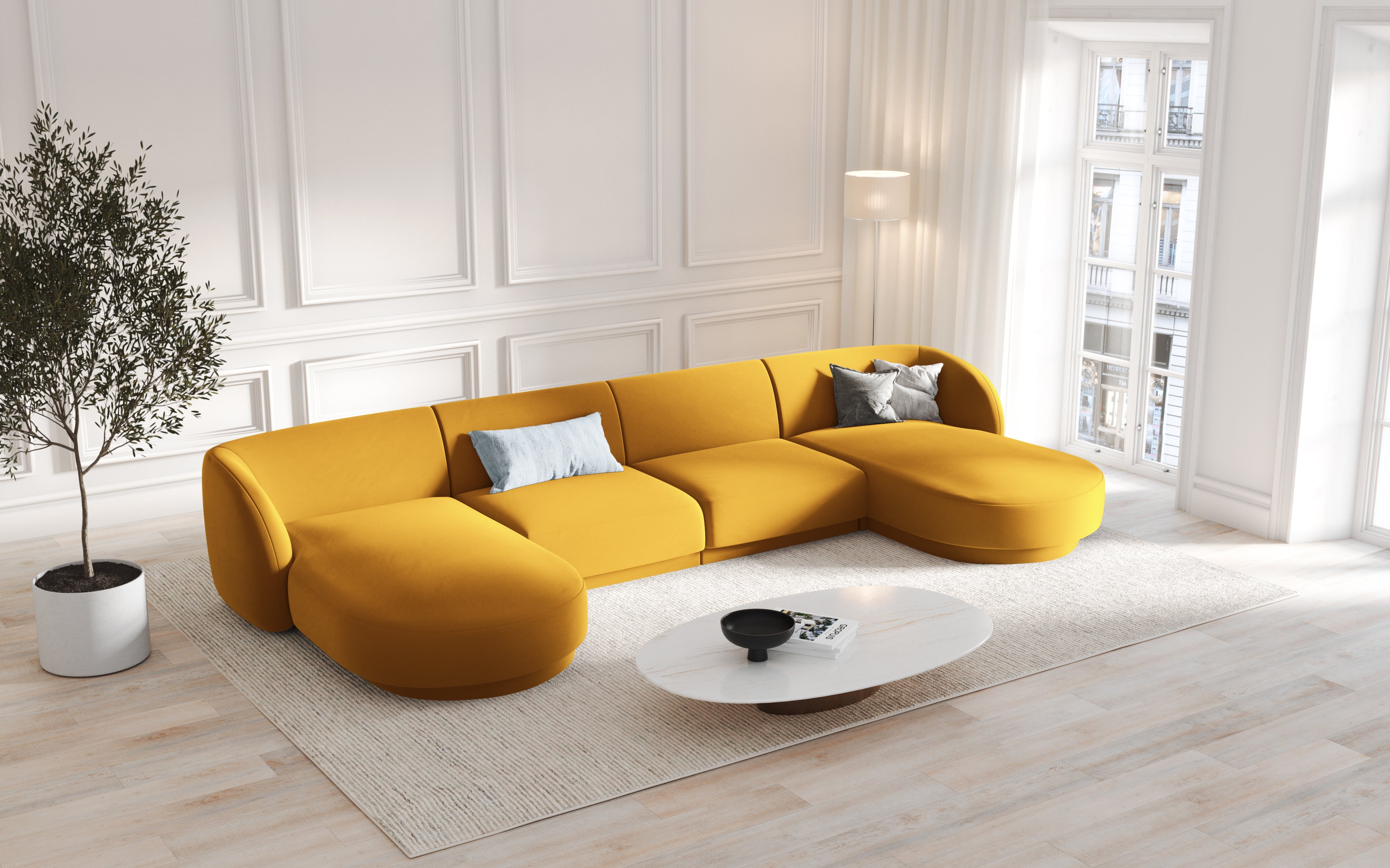 Sofa Miley Panoramic, 330x156cm, Materijal: Baršun