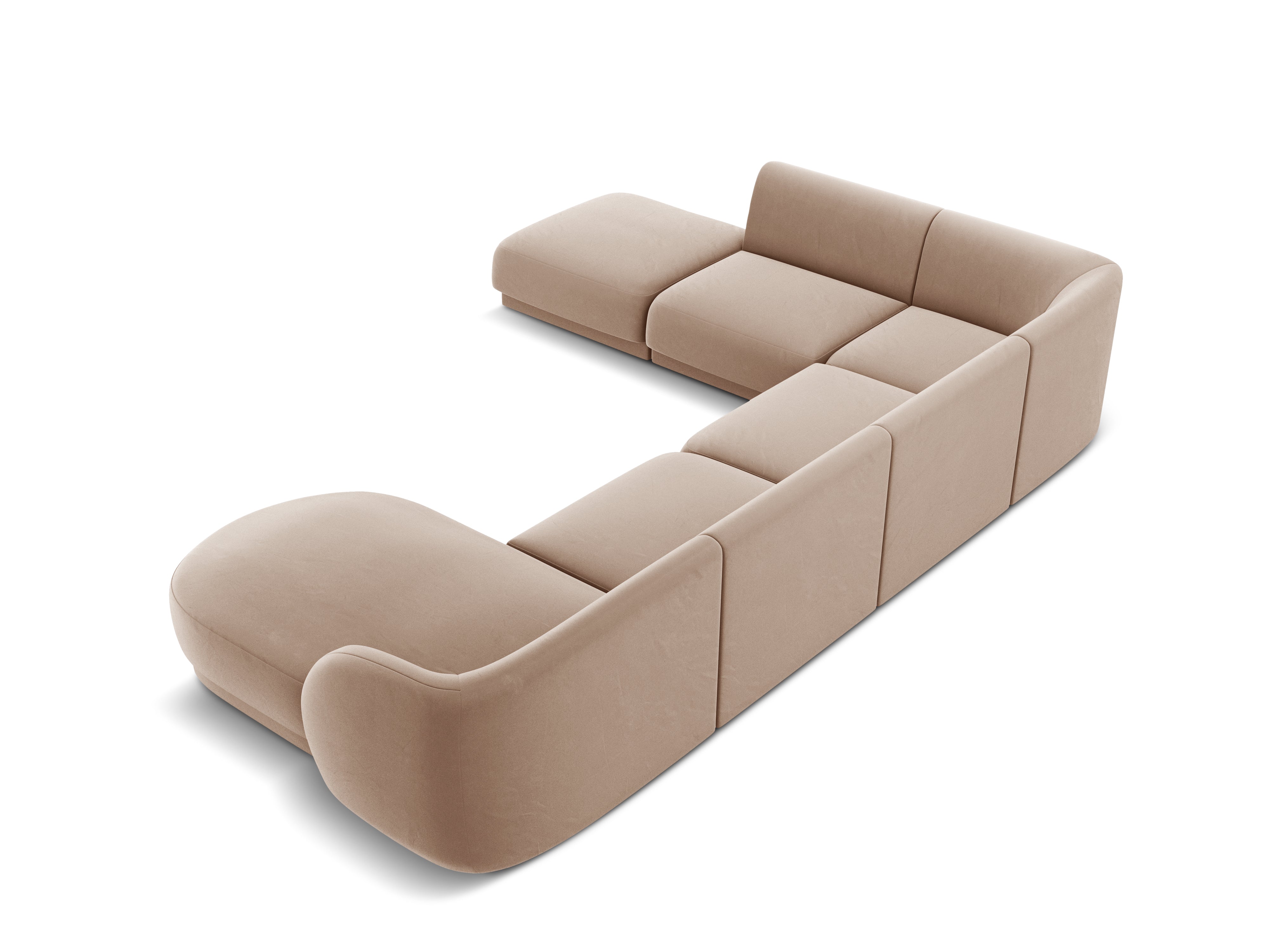 Kutna garnitura Miley Panoramic, 330x255cm, Materijal: Baršun