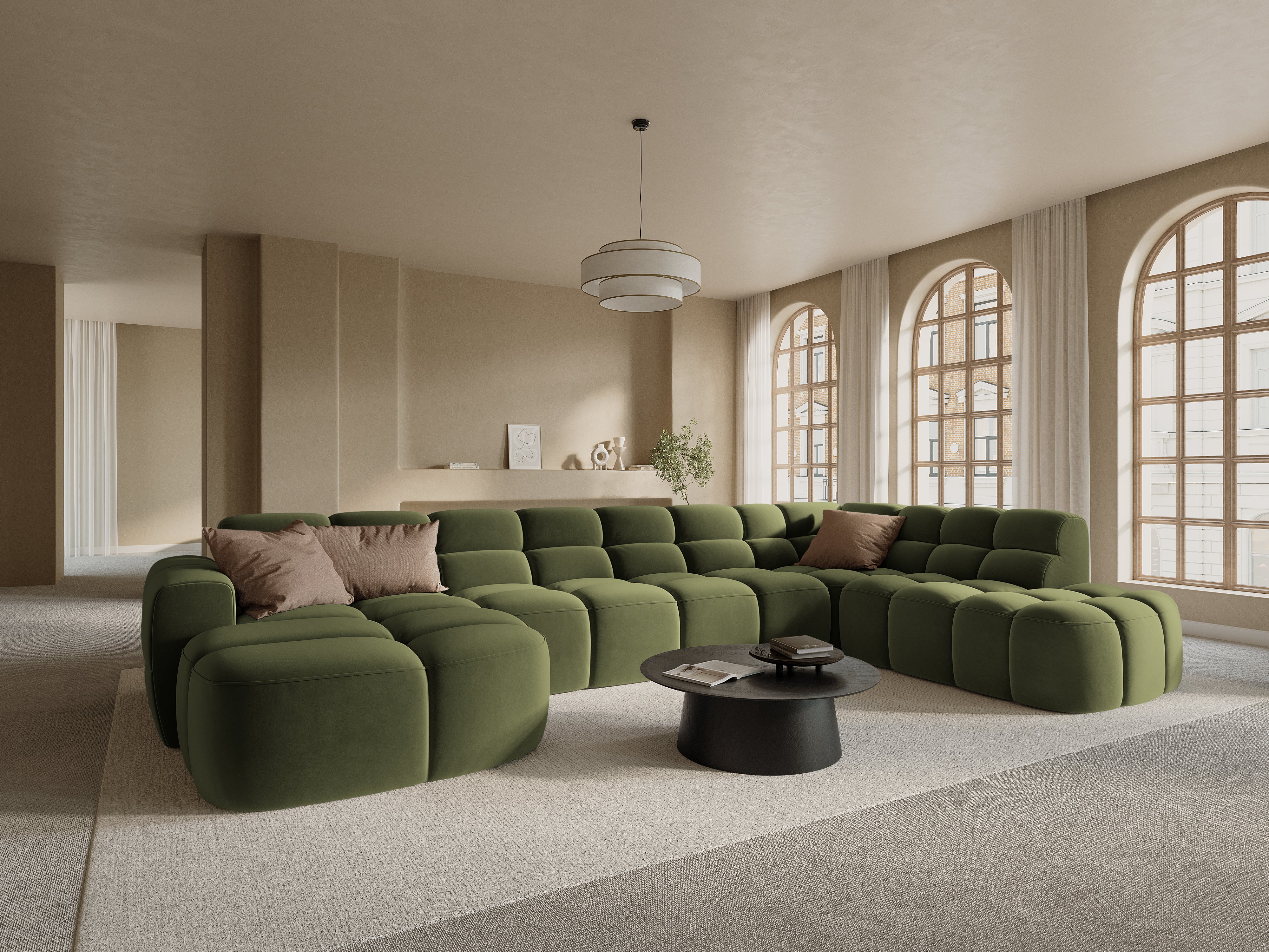 Kutna garnitura Lisa 387x234cm, Materijal: Baršun