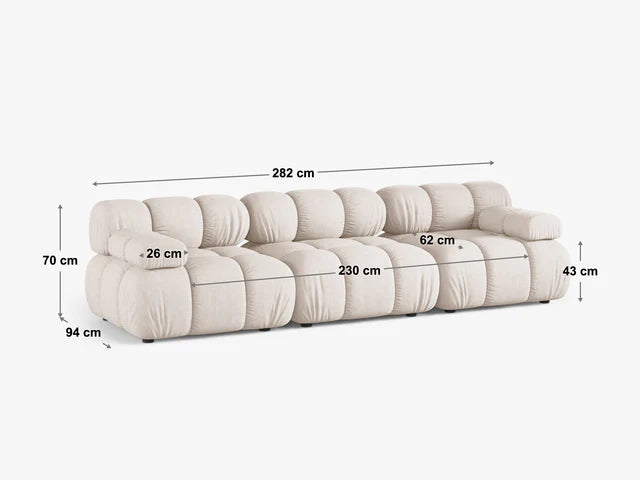 Modularna sofa Bellis 282x94cm, Materijal: Baršun