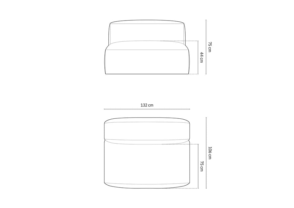 Modul Martina, 130x106cm, Materijal: Baršun