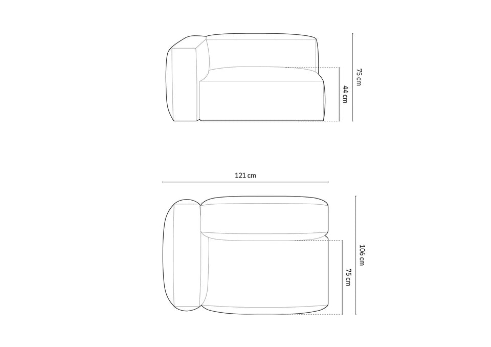 Modul Martina, 120x106cm, Materijal: Strukturirana tkanina