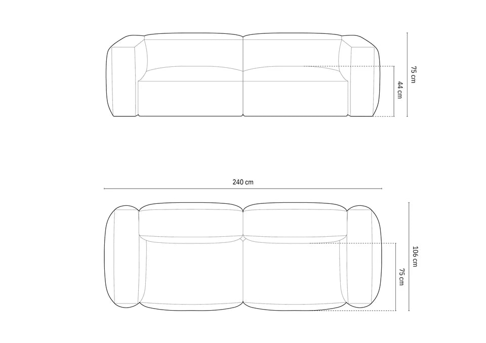 Sofa Martina, 240x106cm, Materijal: Baršun