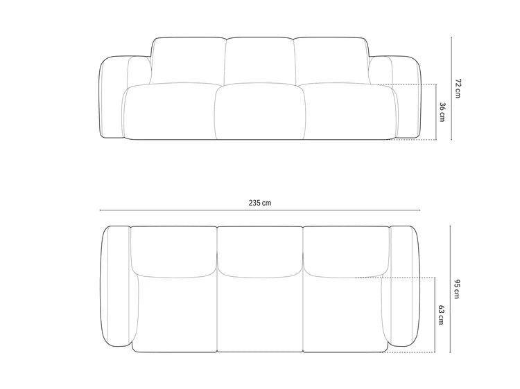 Sofa Molino 235x100 cm, Materijal: Boucle