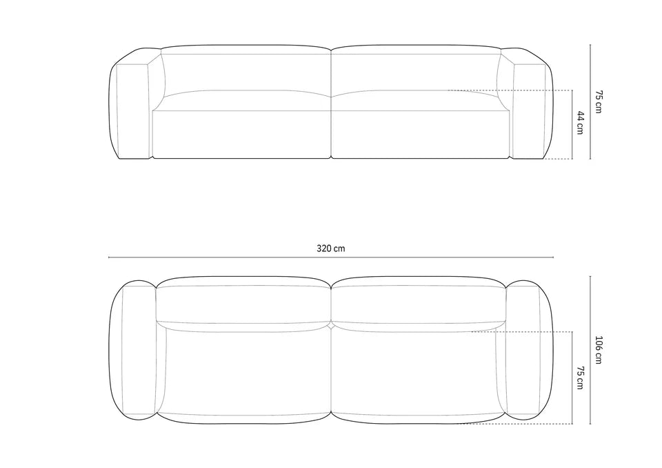 Sofa Martina, 320x106cm, Materijal: Strukturirana tkanina