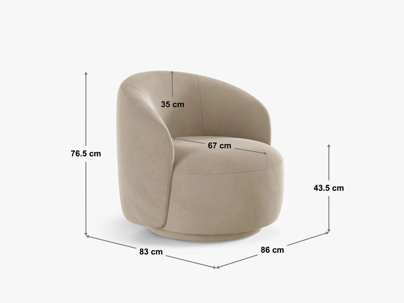 Fotelja Letizia, 86x83cm, Materijal: Strukturirana tkanina