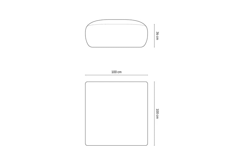 Molino tabure 100x100cm, Materijal: Chenille (Rebel)