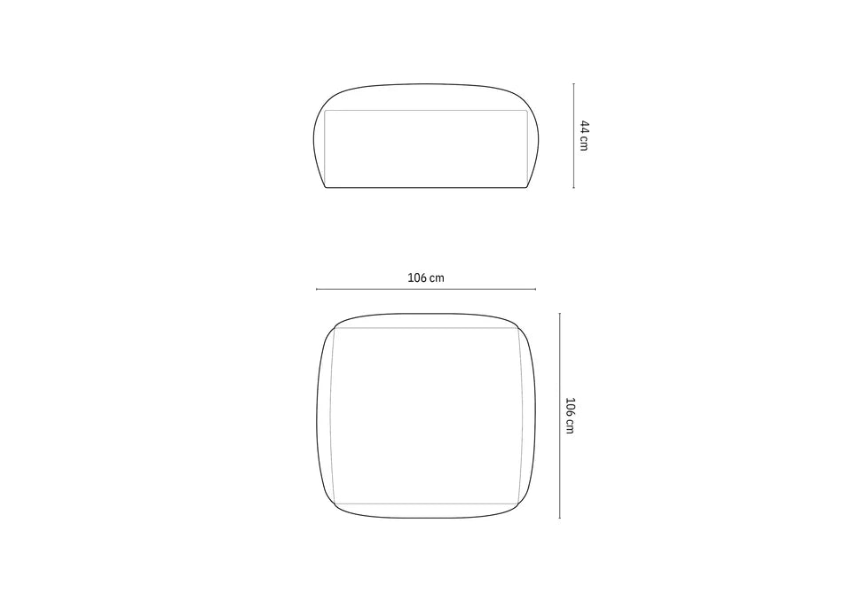 Tabure Martina, 106x106cm, Materijal: Baršun