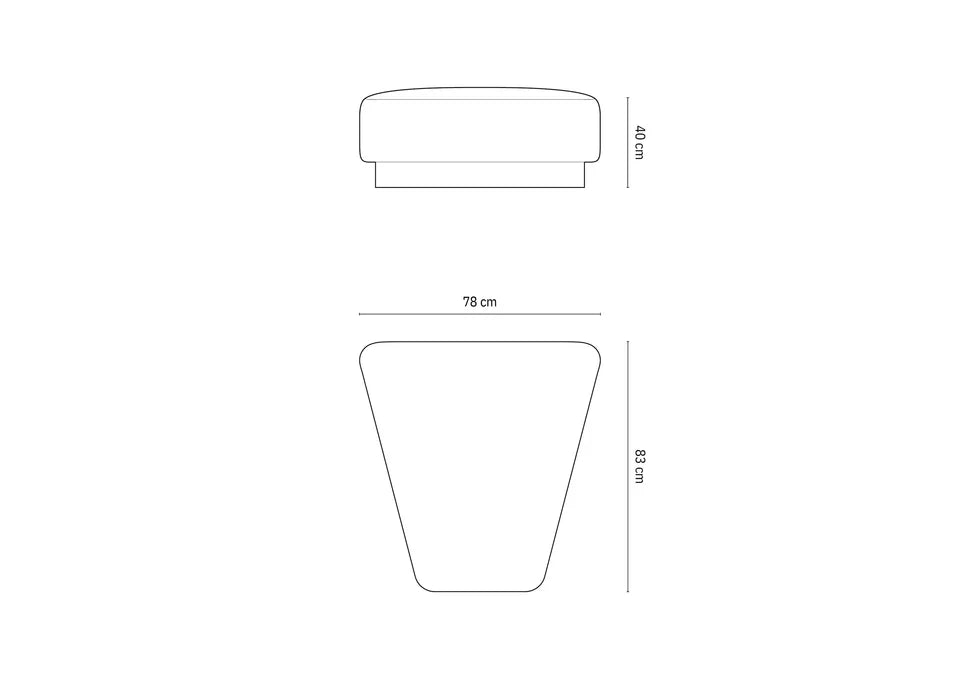 Miley tabure 78x83cm, Materijal: Baršun