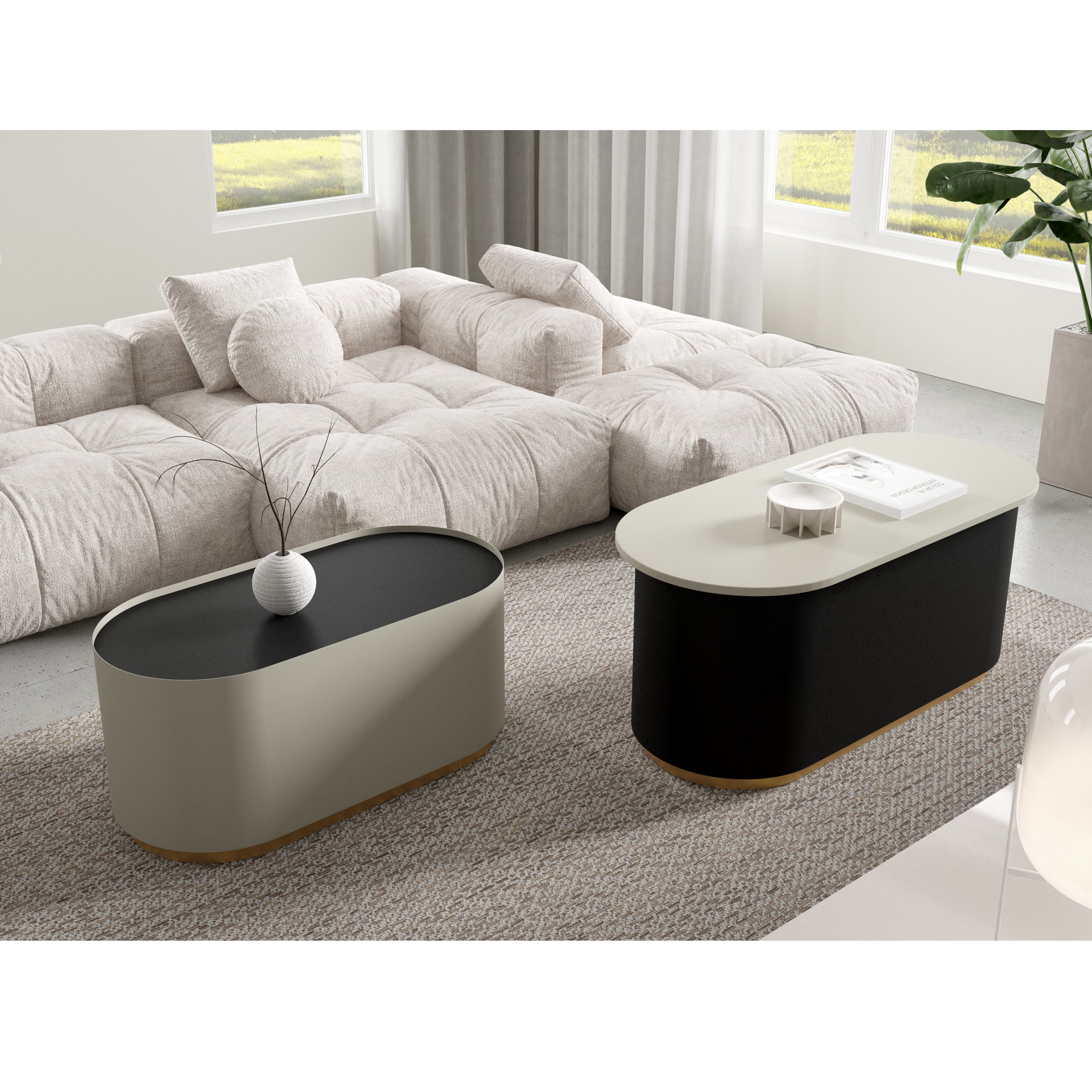 Set od 2 klub stolić Milo, Materijal: Laminirana ploča