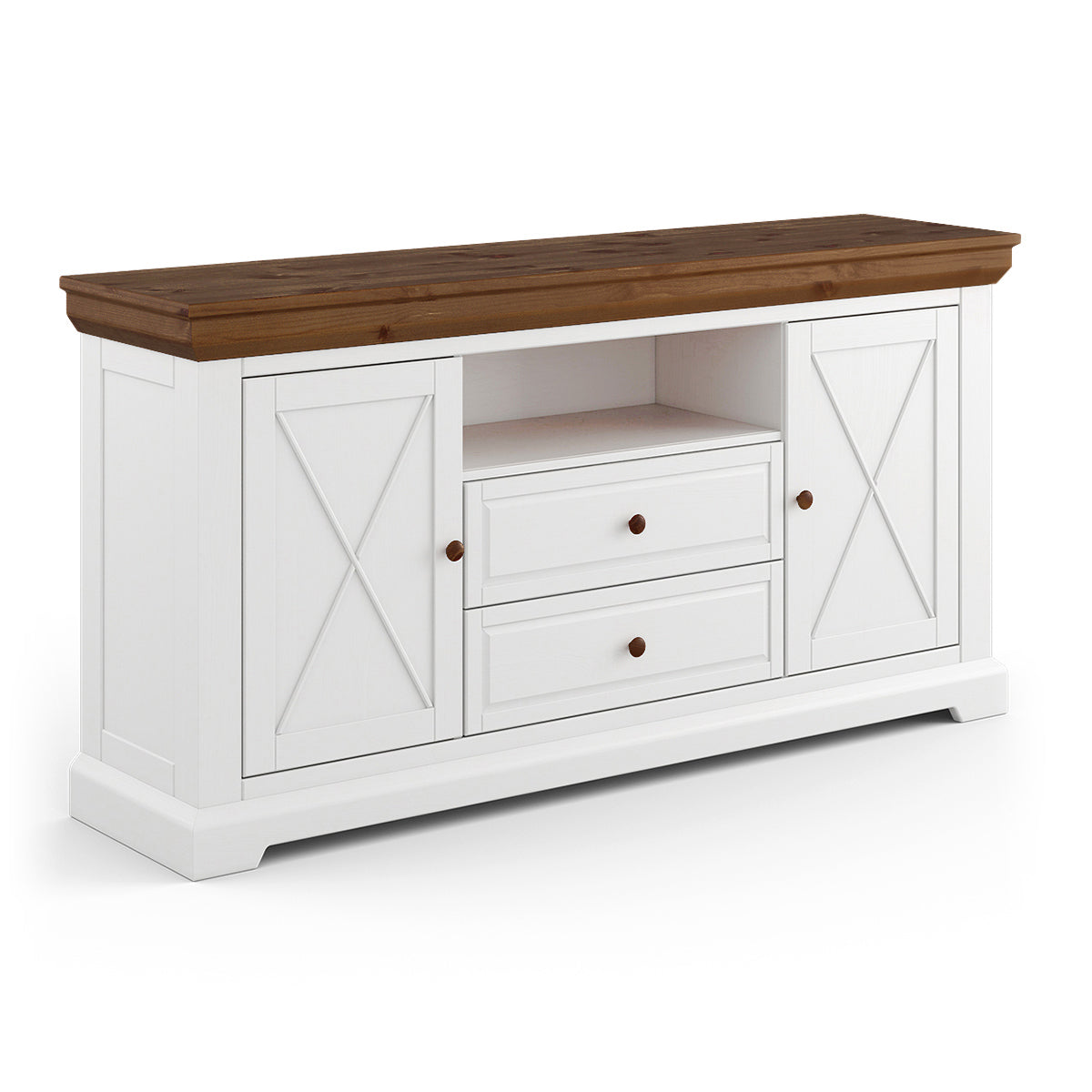 Komoda Marone 166x41 cm, Materijal: Masivna Borovina