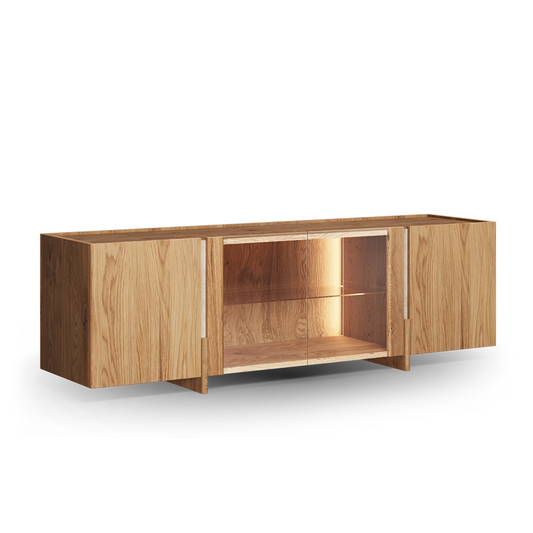 TV Komoda Tivoli 180x46 cm Sa Staklom, Materijal: Mogućnost izbora