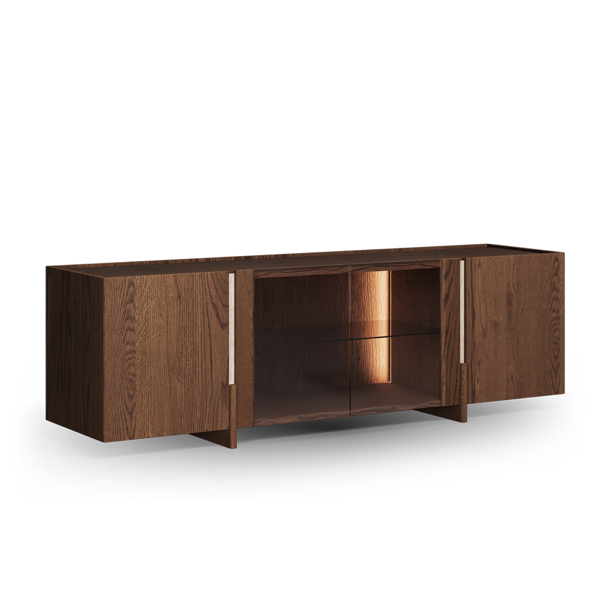 TV Komoda Tivoli 180x46 cm Sa Staklom, Materijal: Mogućnost izbora