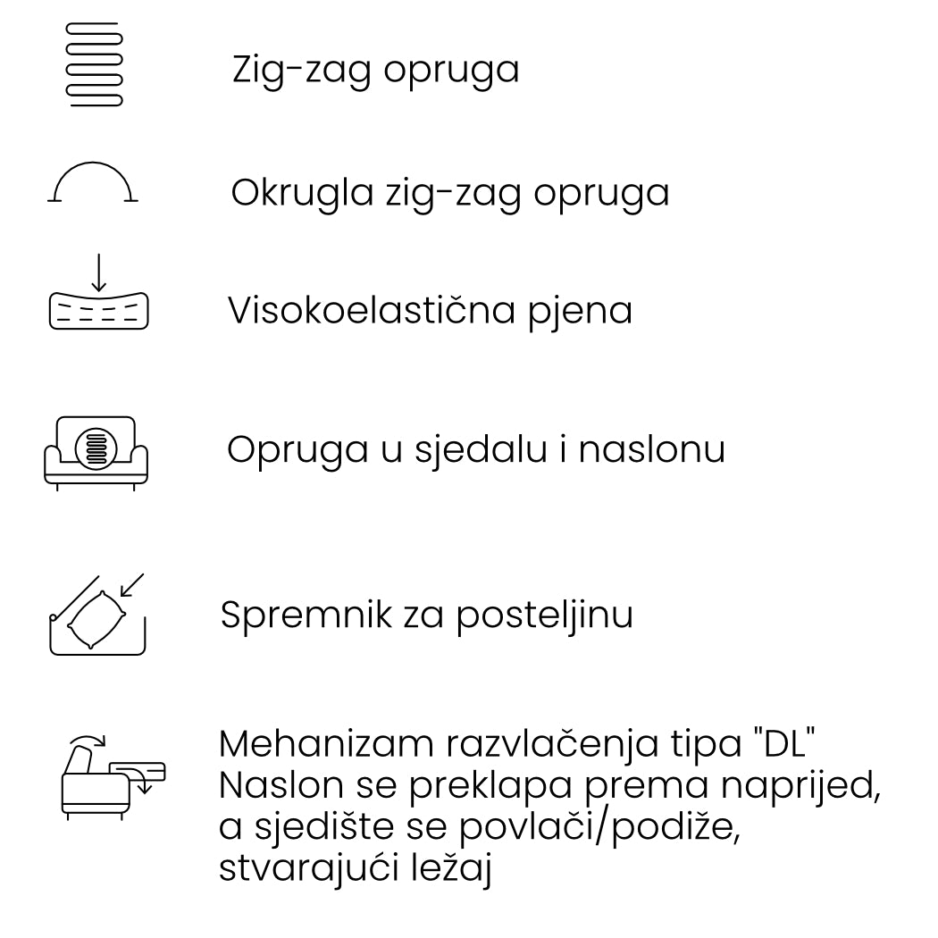 Sofa Modo, 236x97cm, Materijal: Mogućnost izbora