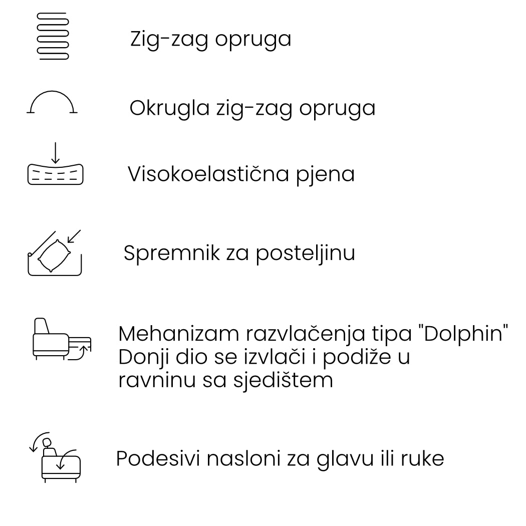 Kutna garnitura Moon, 267x194cm, Materijal: Mogućnost izbora