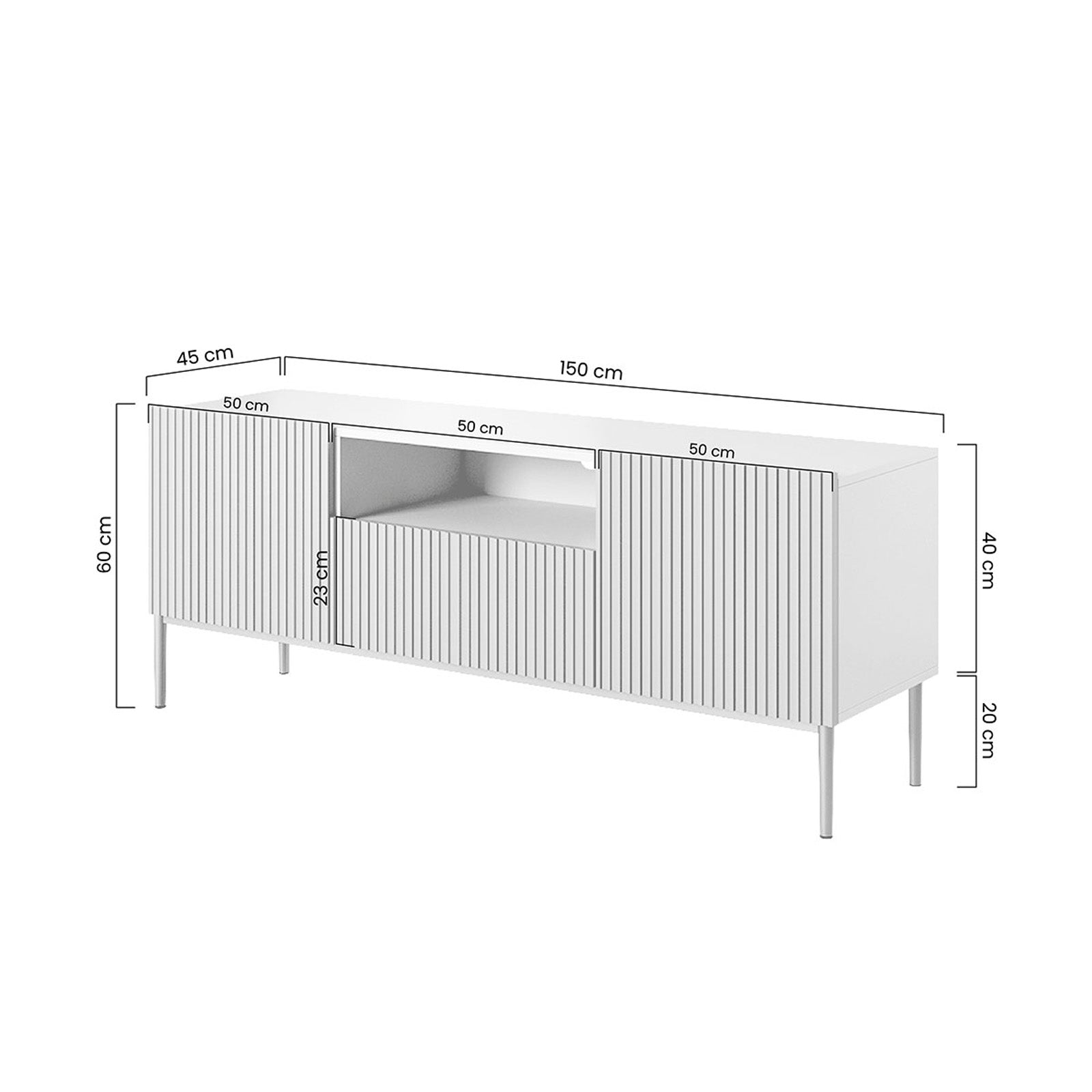 Komoda Nicole 150cm, Materijal: MDF