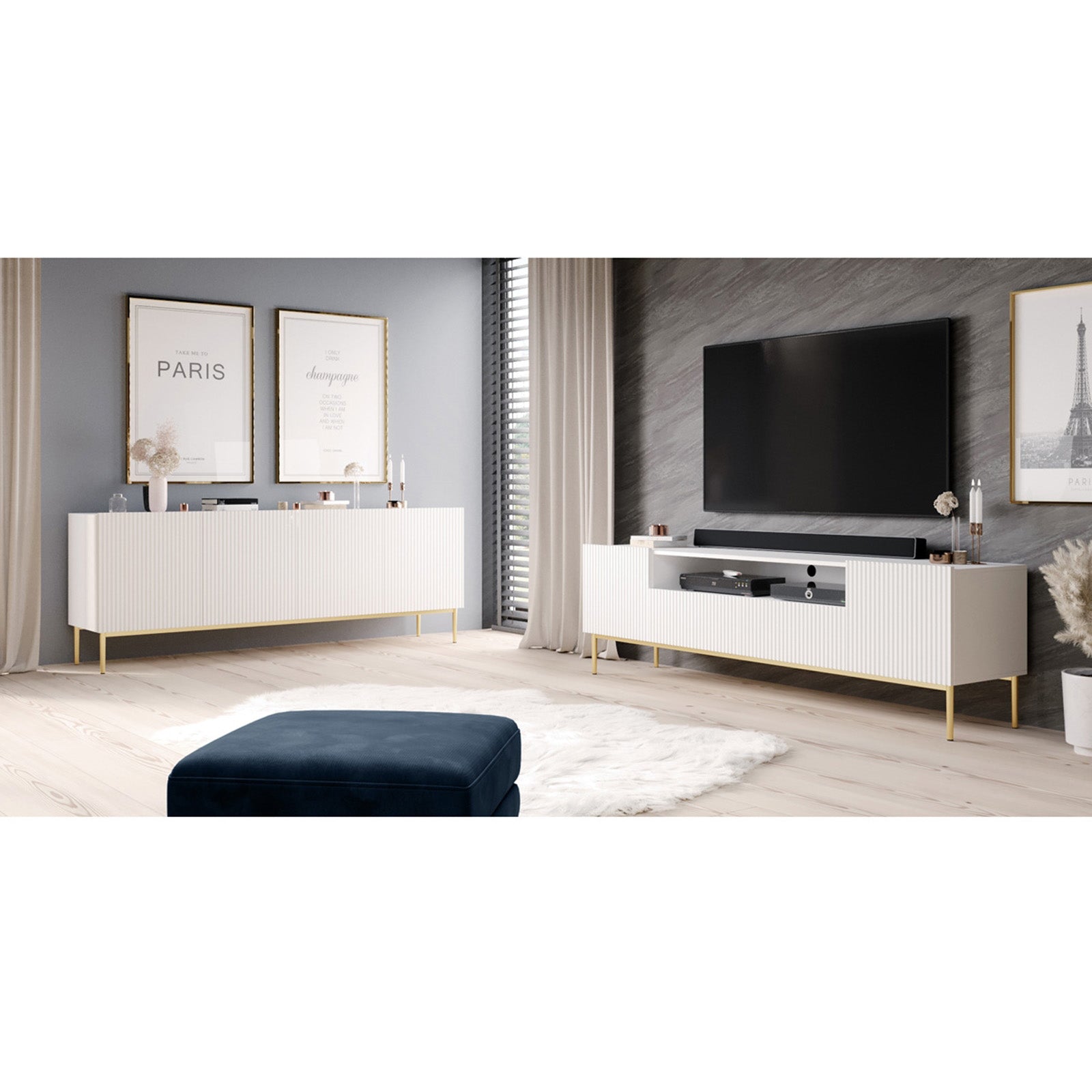 Komoda Nicole 200cm, 4 vrata, Materijal: MDF