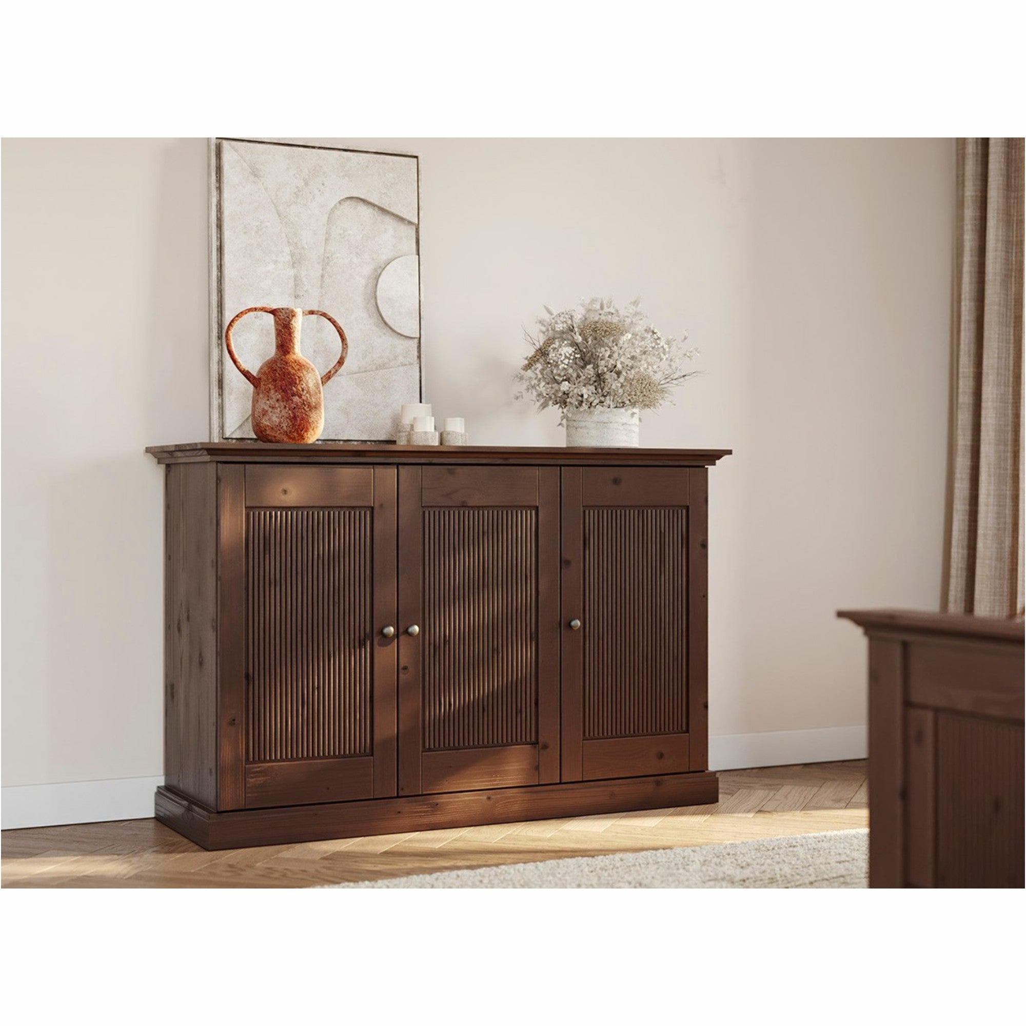 Komoda Rosella 141,7x45 cm, Materijal: Masivna Borovina