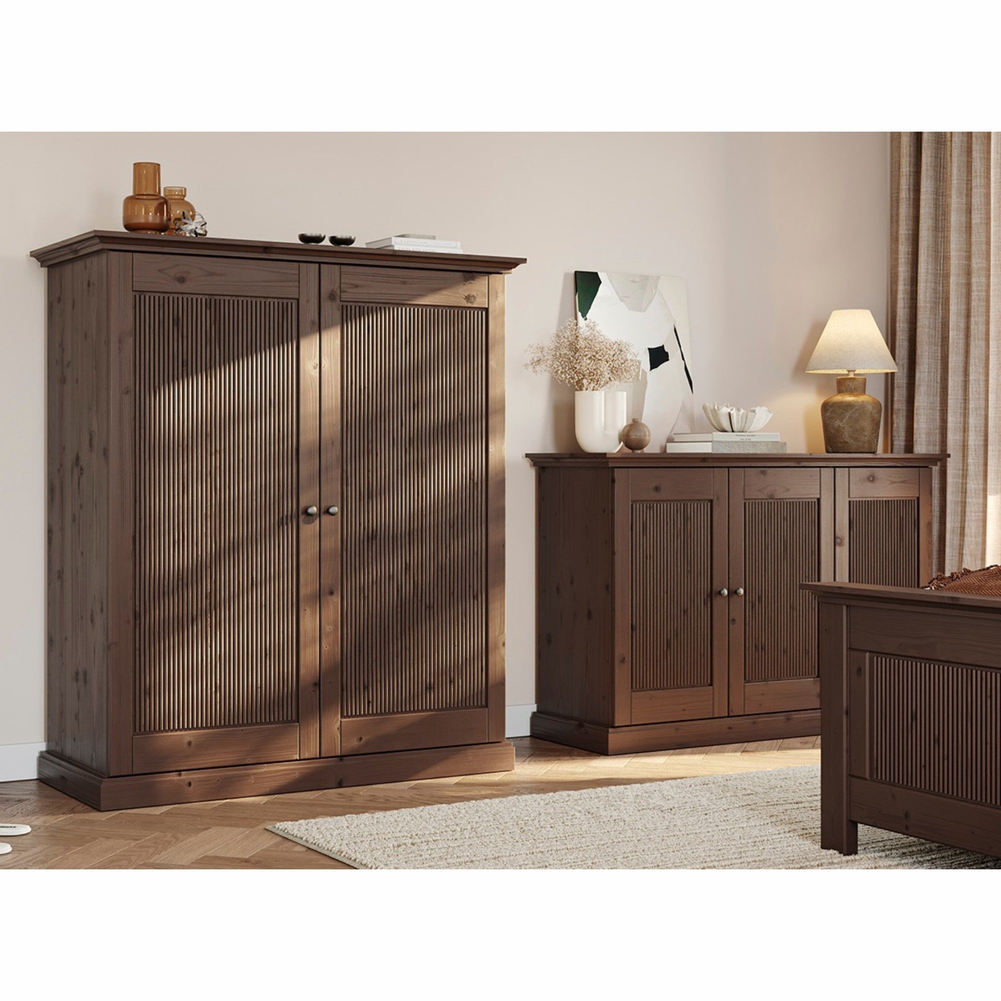 Komoda Rosella 129x54 cm, Materijal: Masivna Borovina