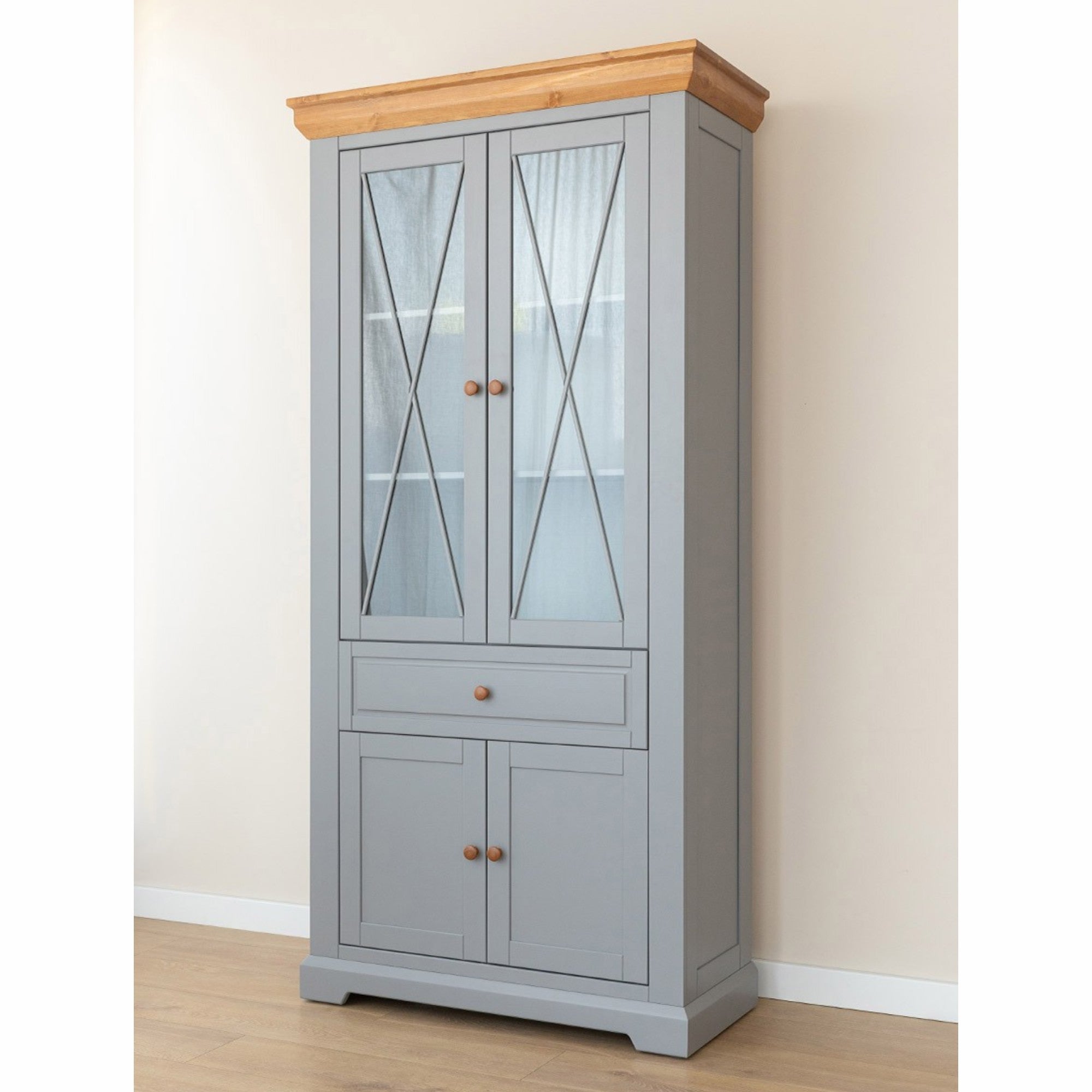 Vitrina Marone 41x199 cm, Materijal: Masivna Borovina