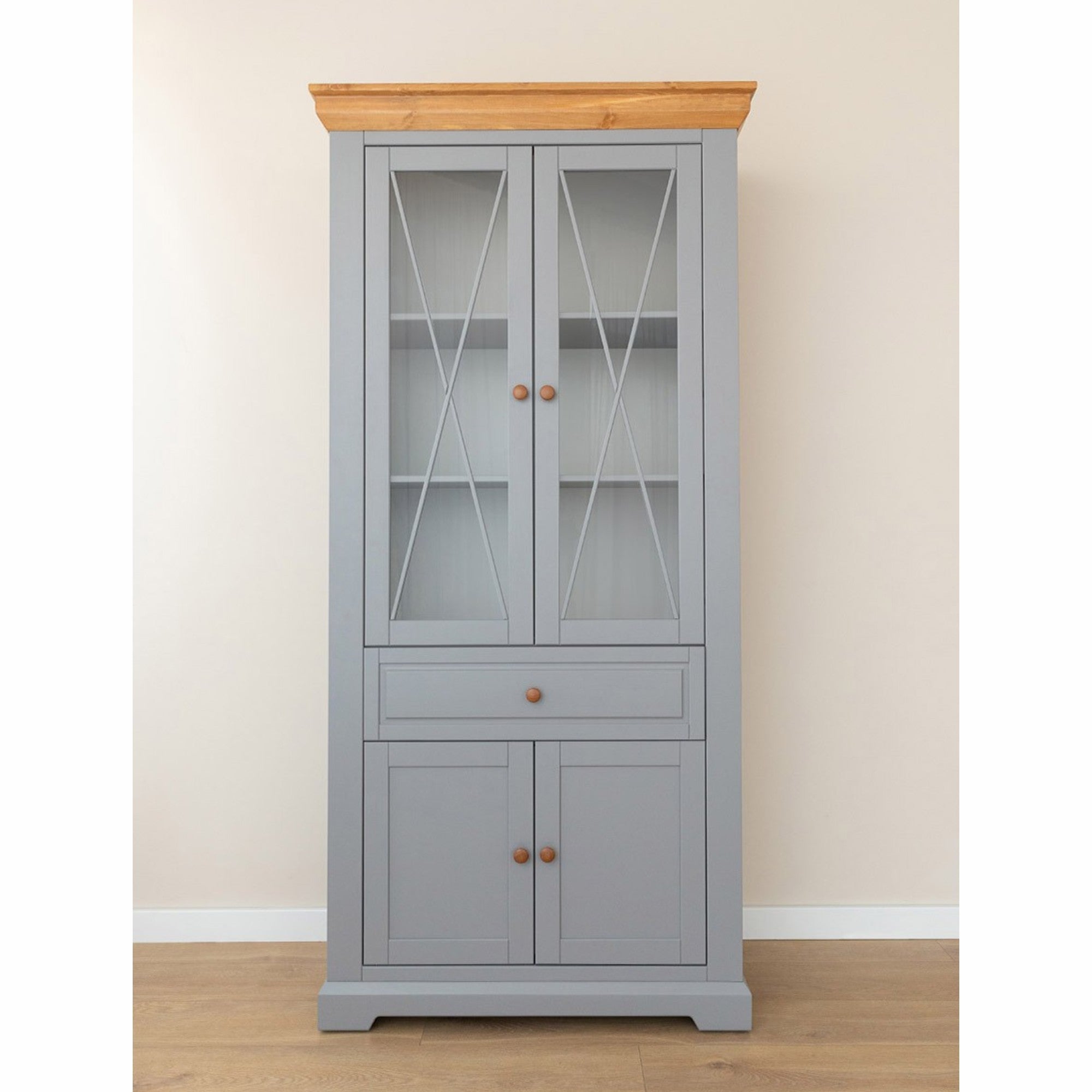 Vitrina Marone 41x199 cm, Materijal: Masivna Borovina