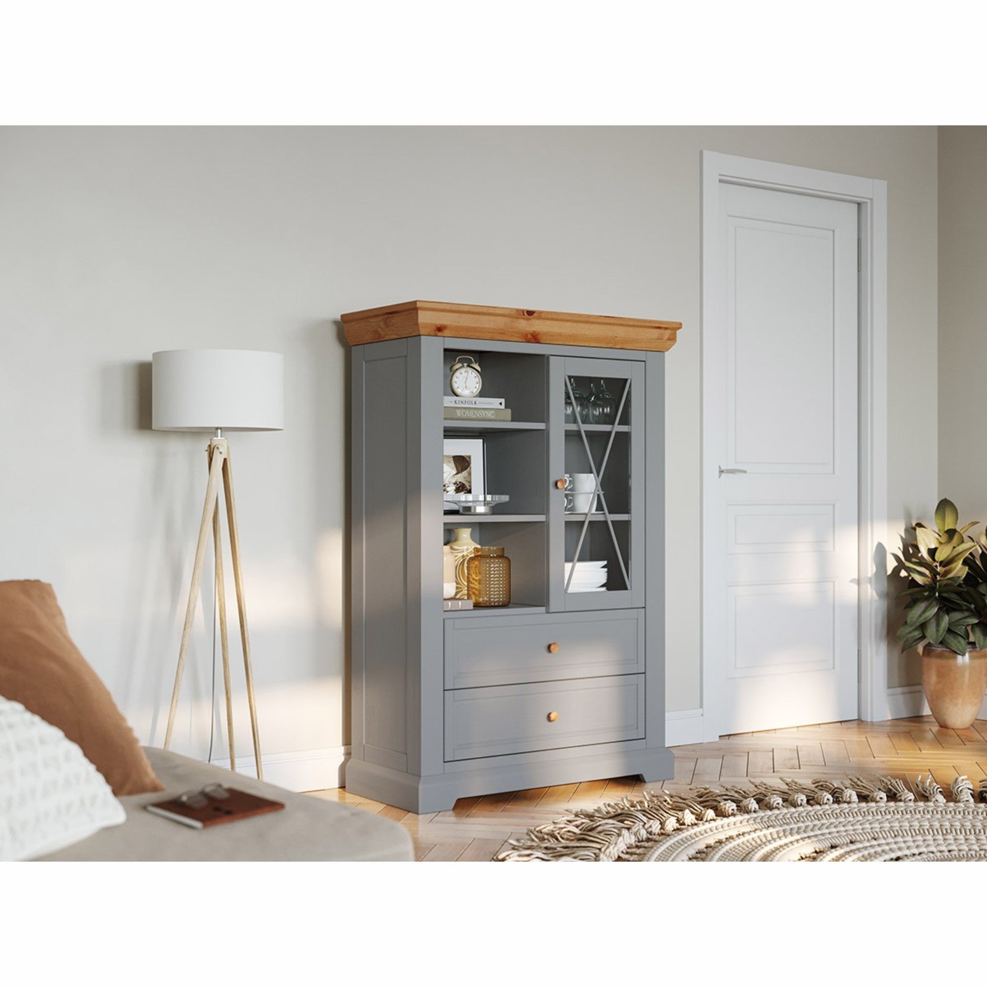 Vitrina Marone 41x139 cm, Materijal: Masivna Borovina