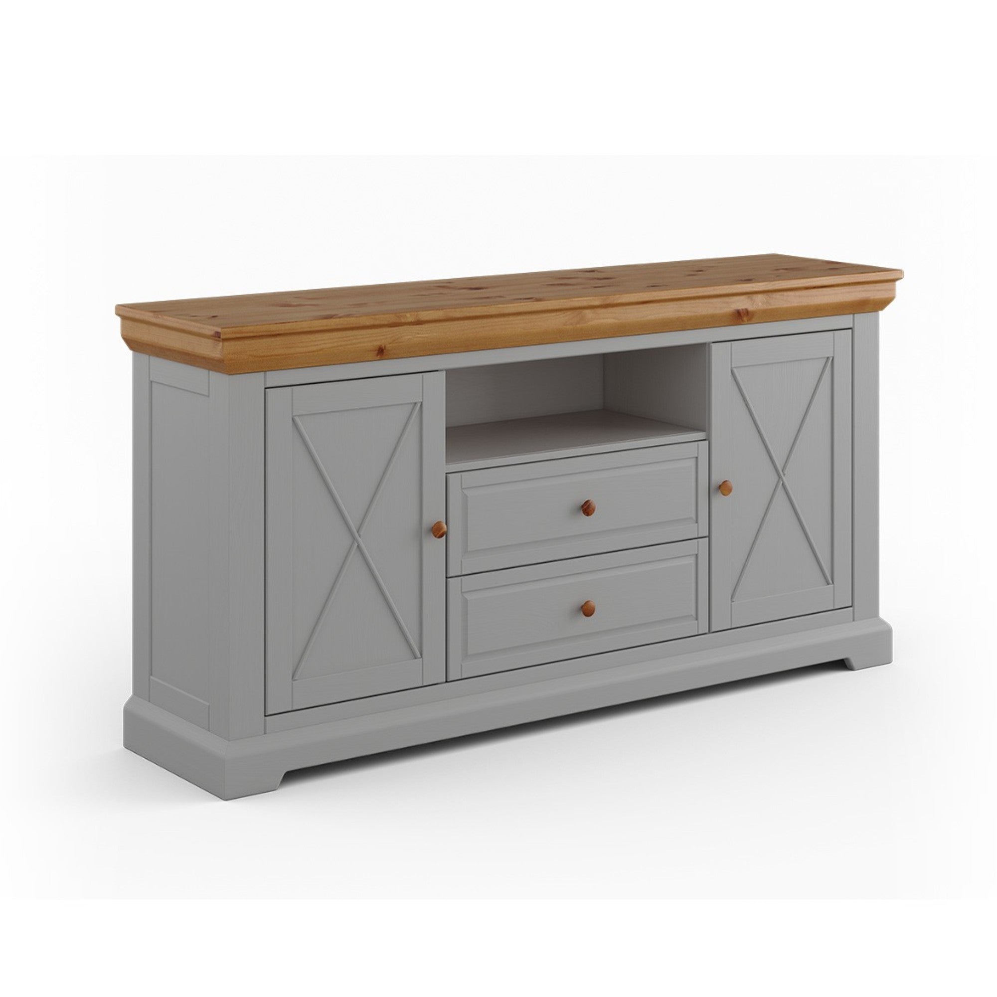 Komoda Marone 166x41 cm, Materijal: Masivna Borovina