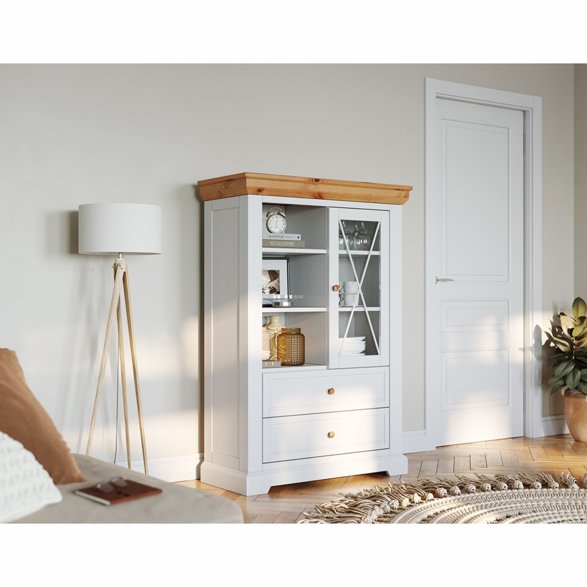 Vitrina Marone 41,2x139,8 cm, Materijal: Masivna Borovina